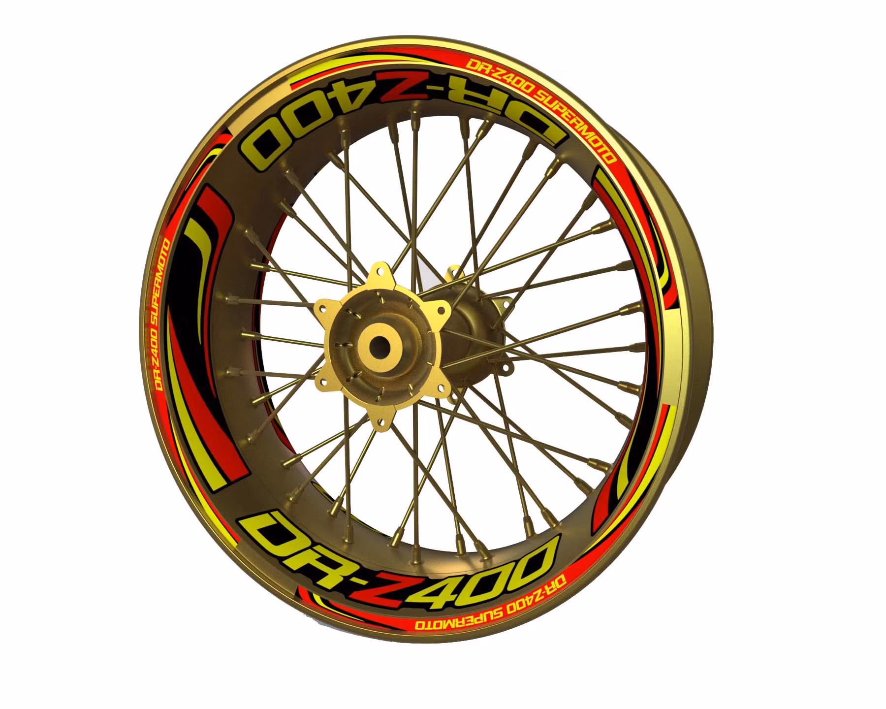 DR-Z 400 Felgenaufkleber - "Wave"