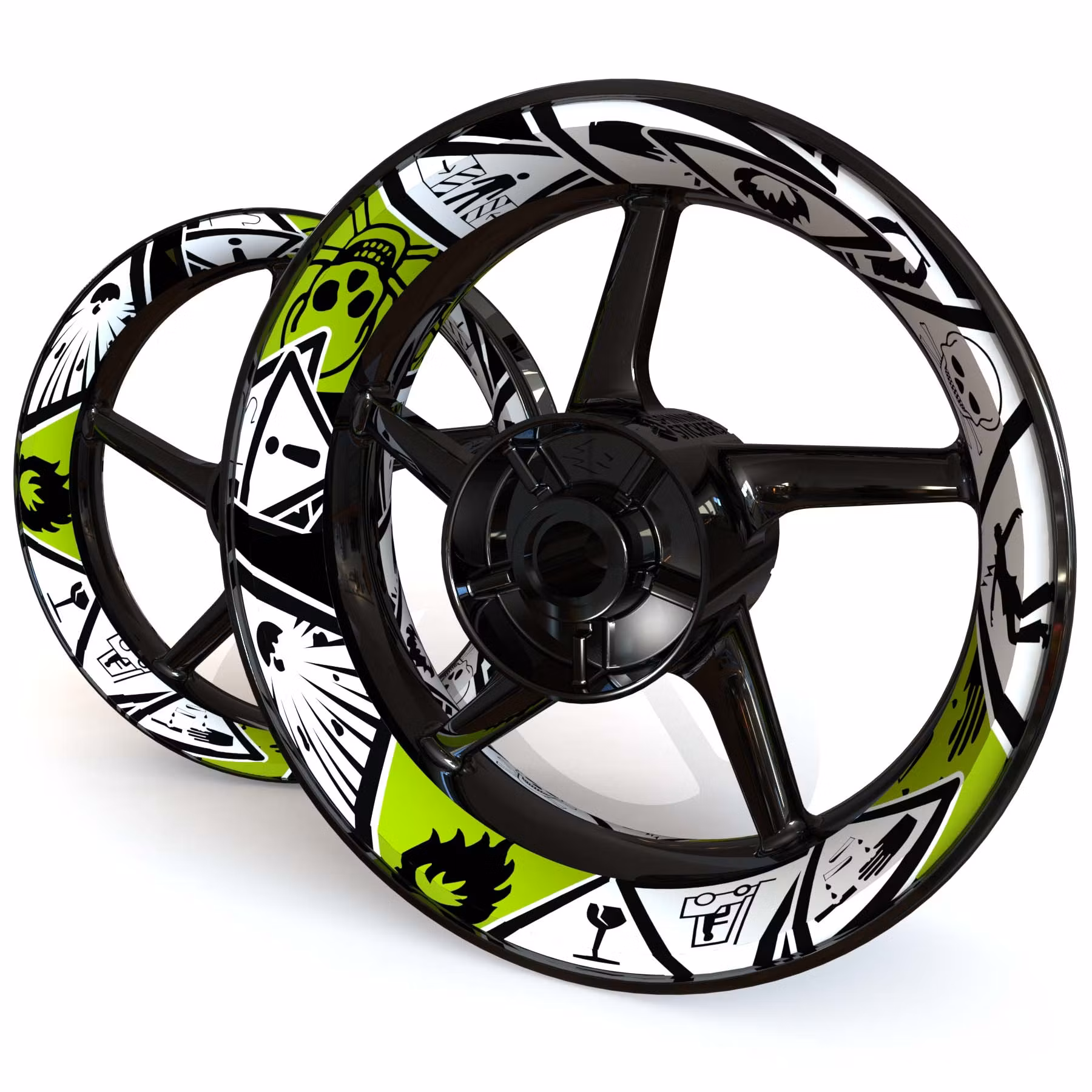 "Warning" - Adesivi per cerchioni