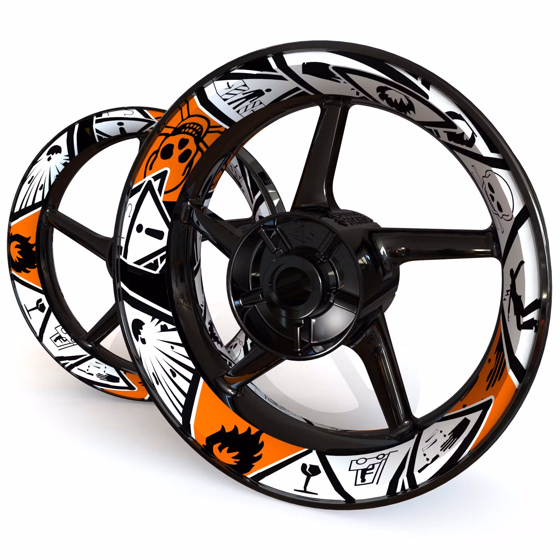 "Warning" - Adesivi per cerchioni