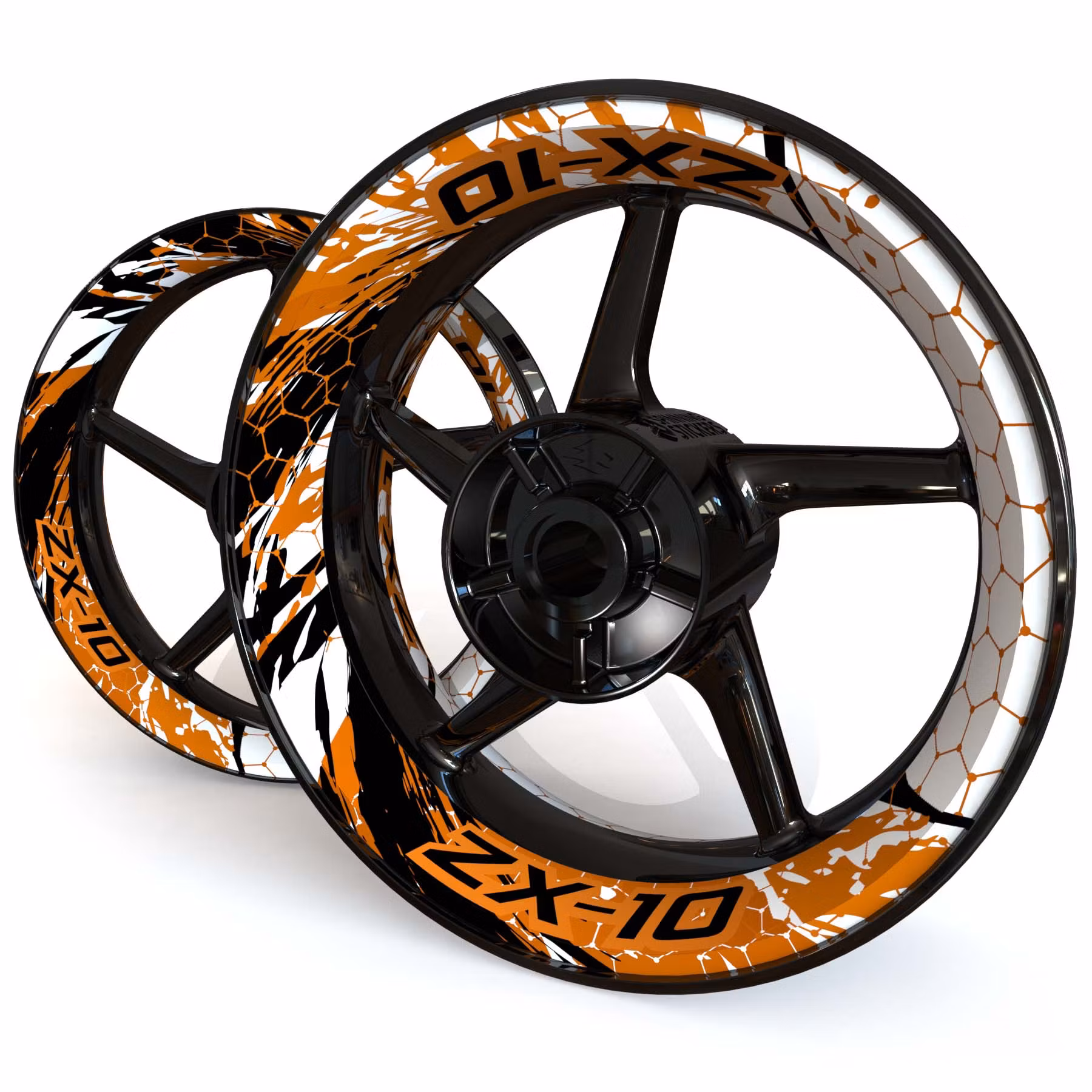 Wheel Stickers - Fits ZX10R - "Riot"