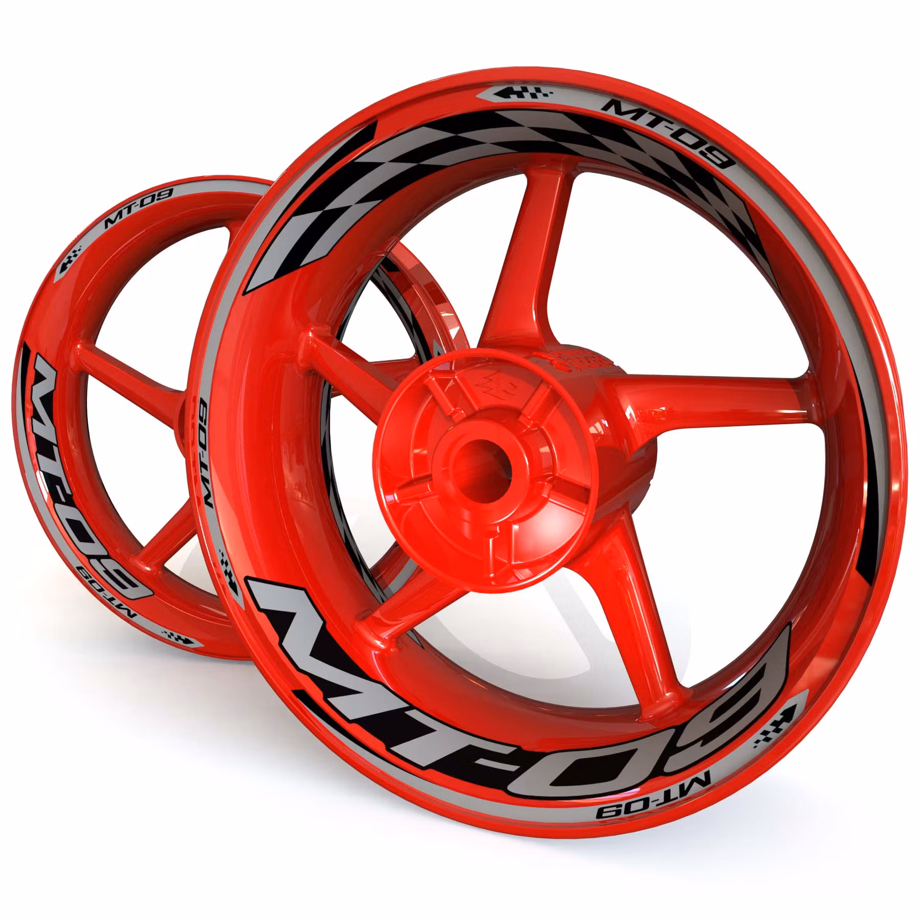 MT-09 Wheel Stickers - "Checker"
