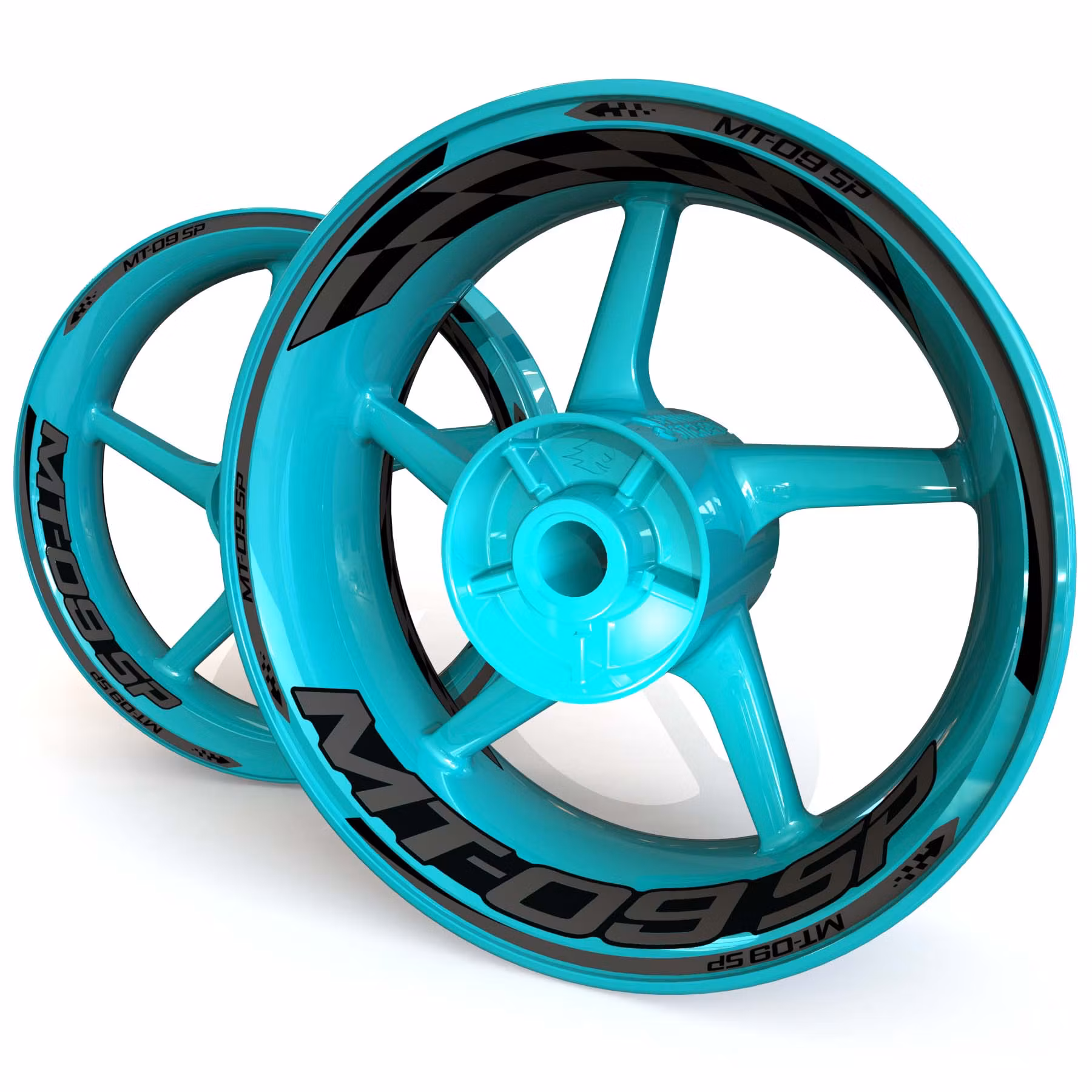 MT-09 SP Wheel Stickers - "Checker"