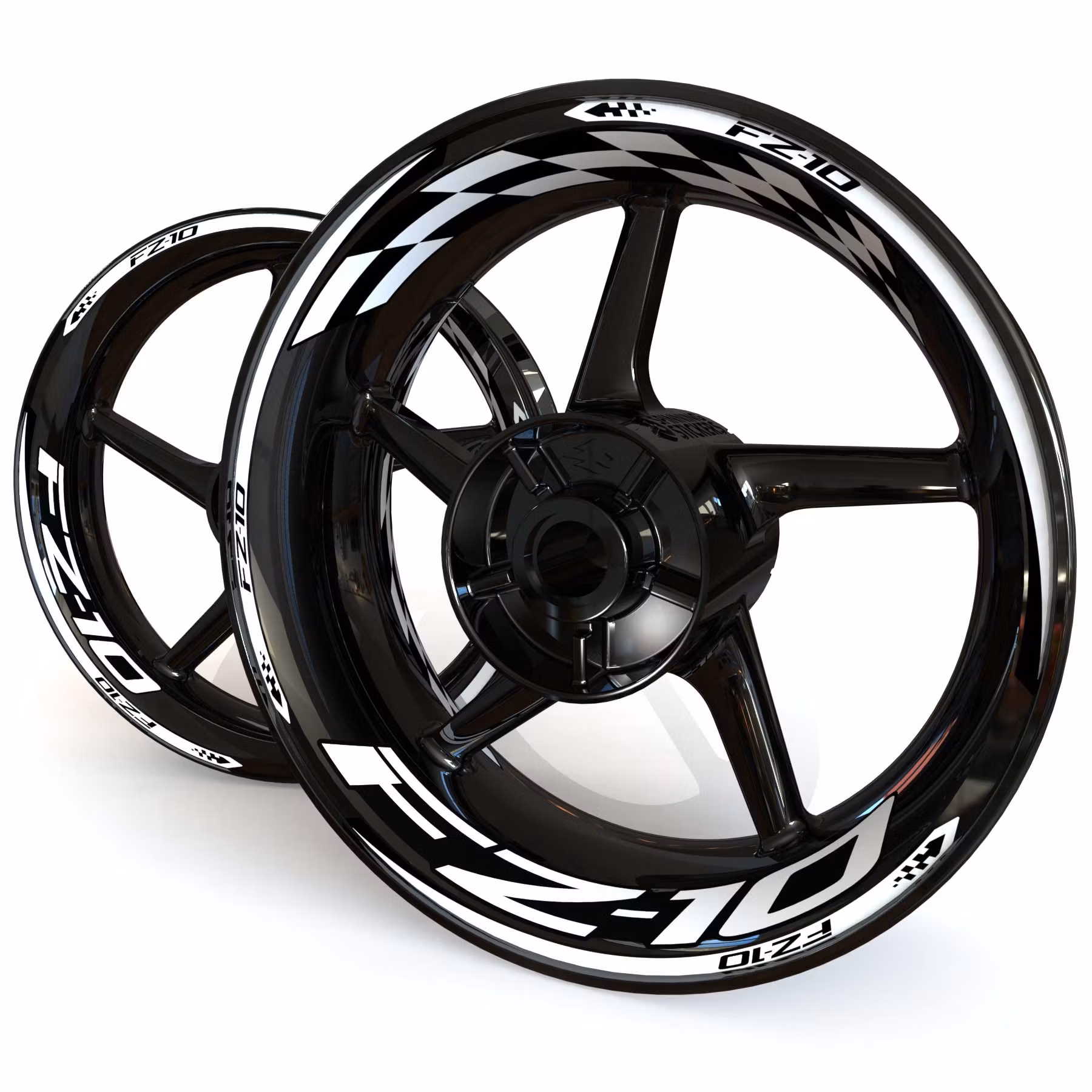 FZ-10 Fälgdekaler - "Checker"