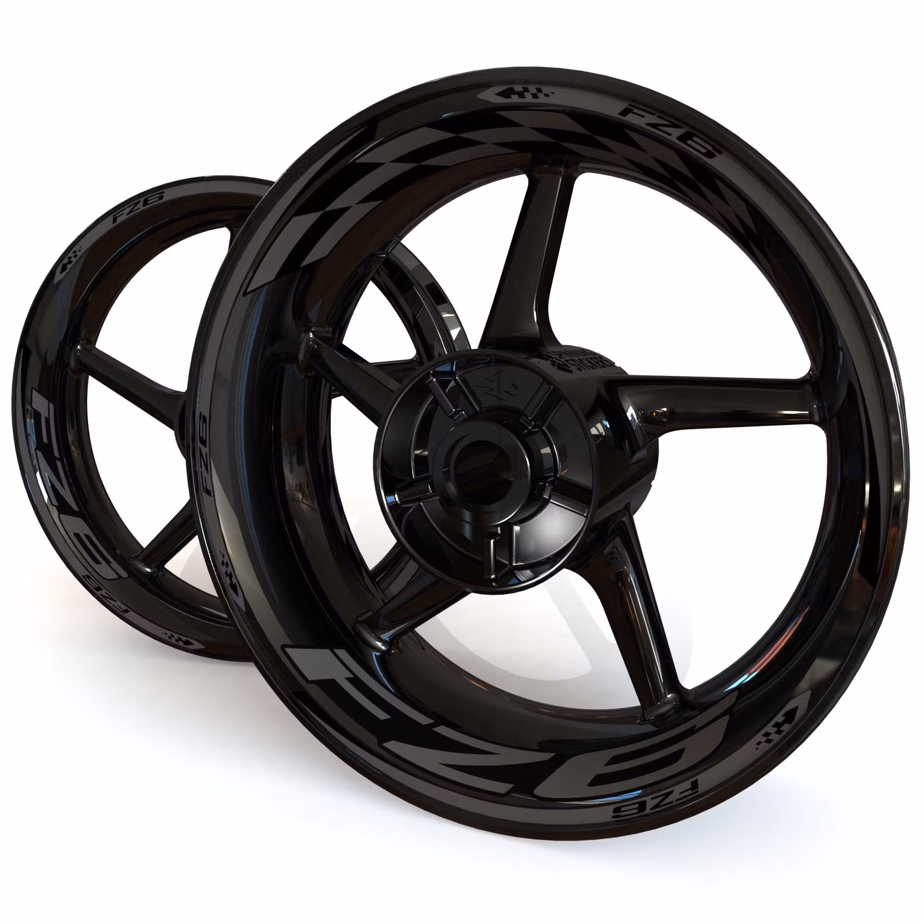 FZ6 Felgenaufkleber - "Checker"