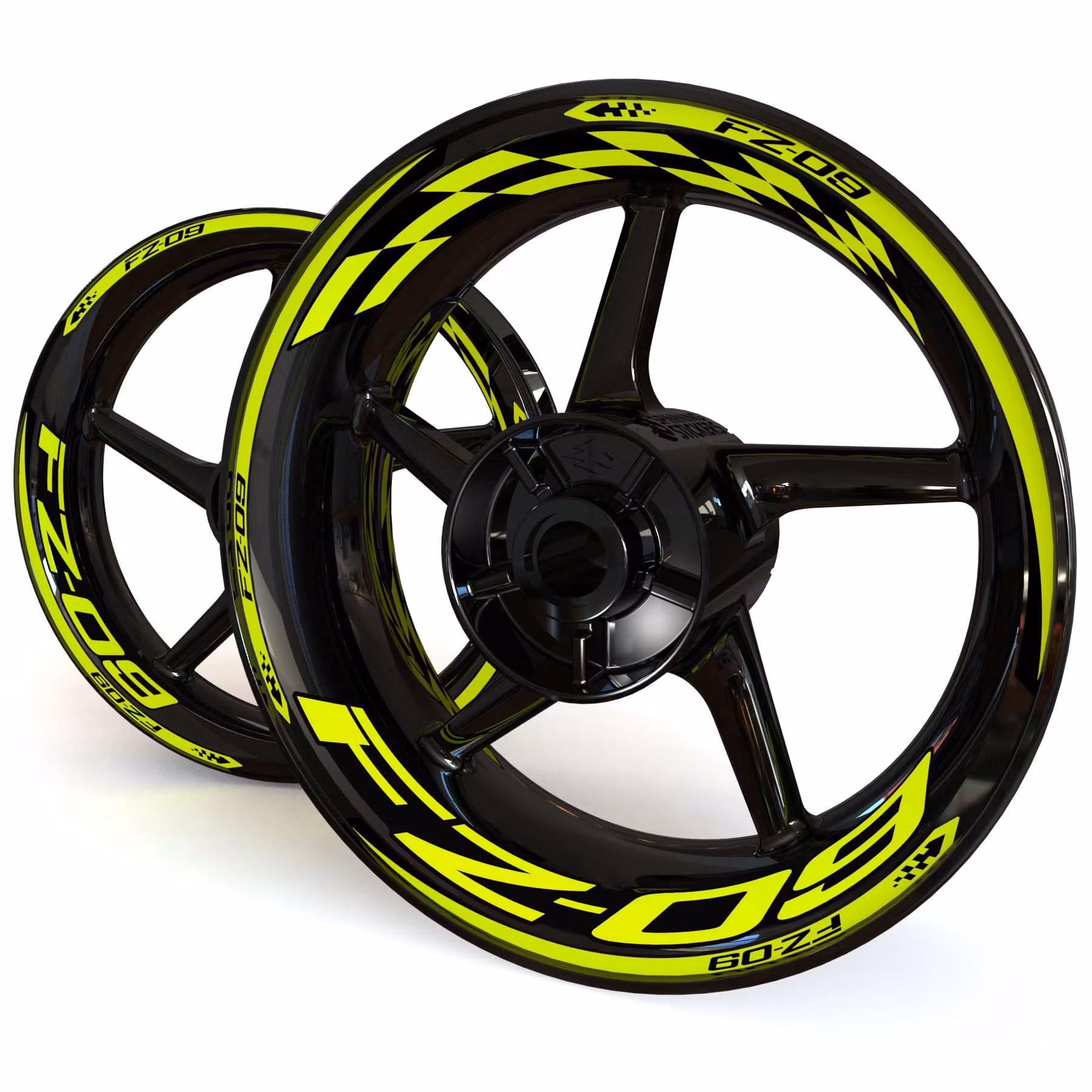 FZ-09 Adesivi per cerchioni - "Checker"