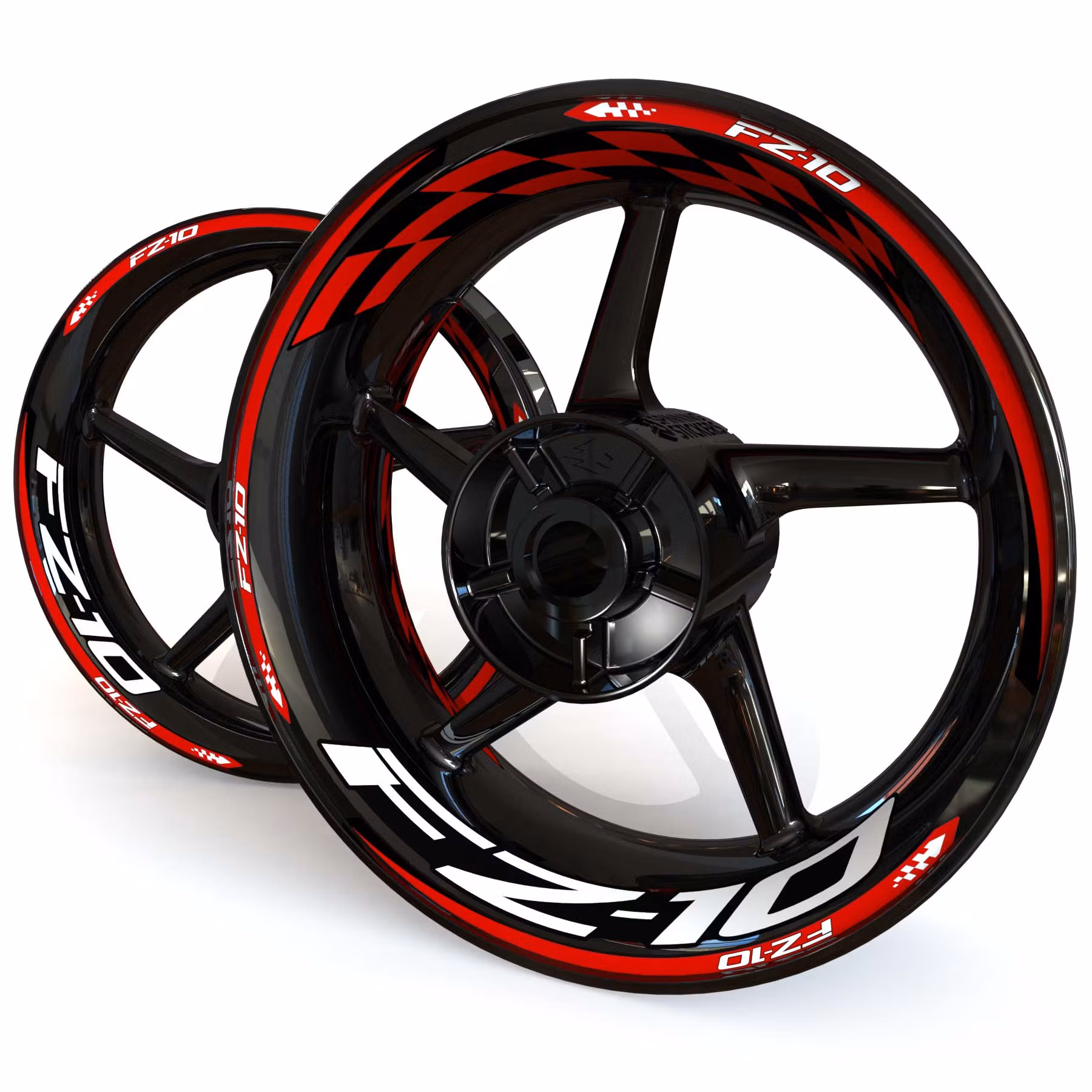 FZ-10 Fälgdekaler - "Checker"