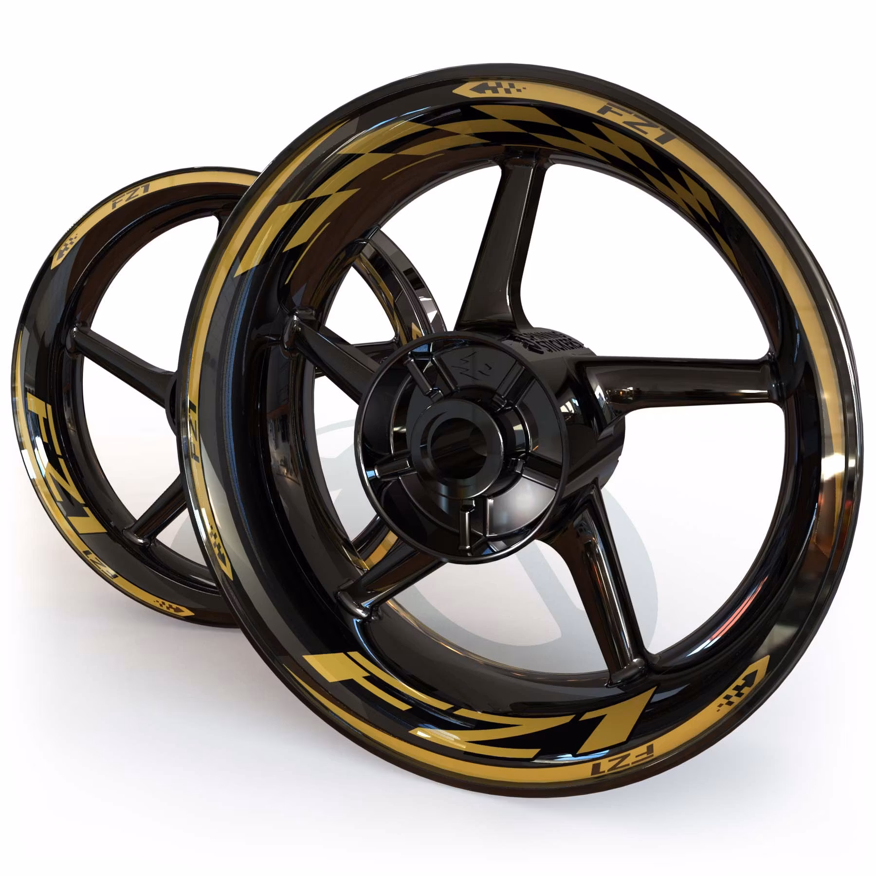 FZ1 Wheel Stickers - "Checker"