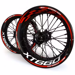 XT660 Wheel Stickers - "Checker"
