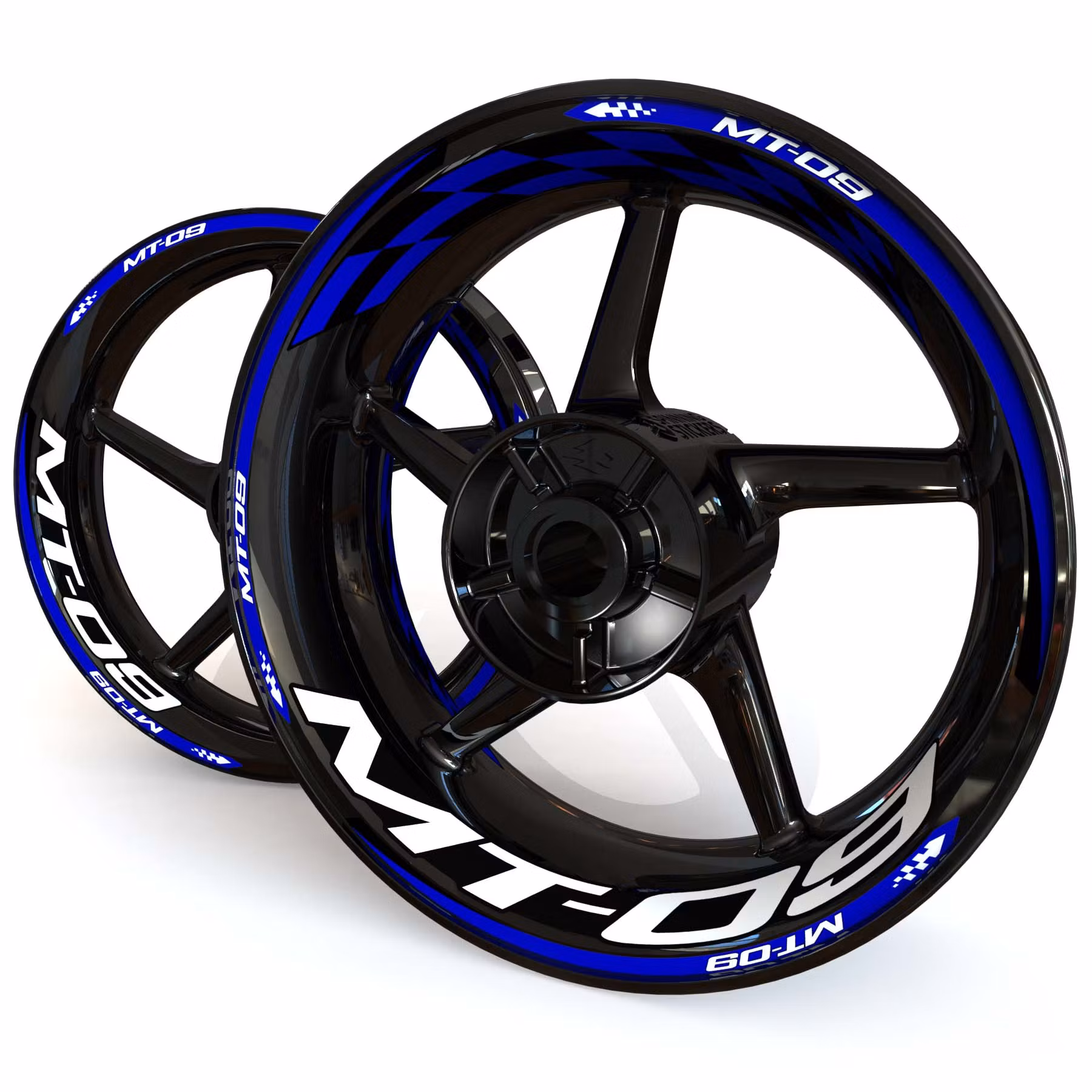 MT-09 Wheel Stickers - "Checker"