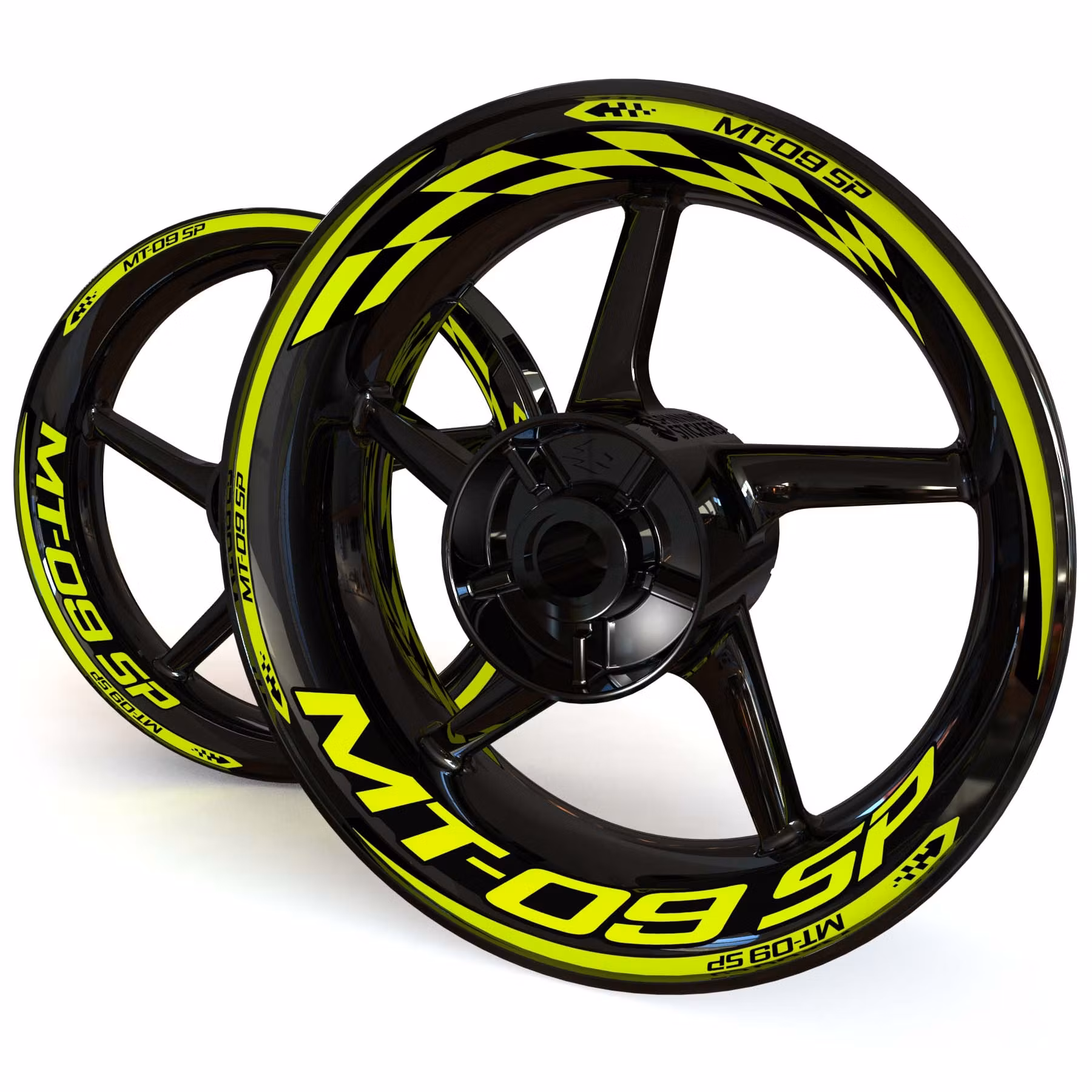 MT-09 SP Wheel Stickers - "Checker"