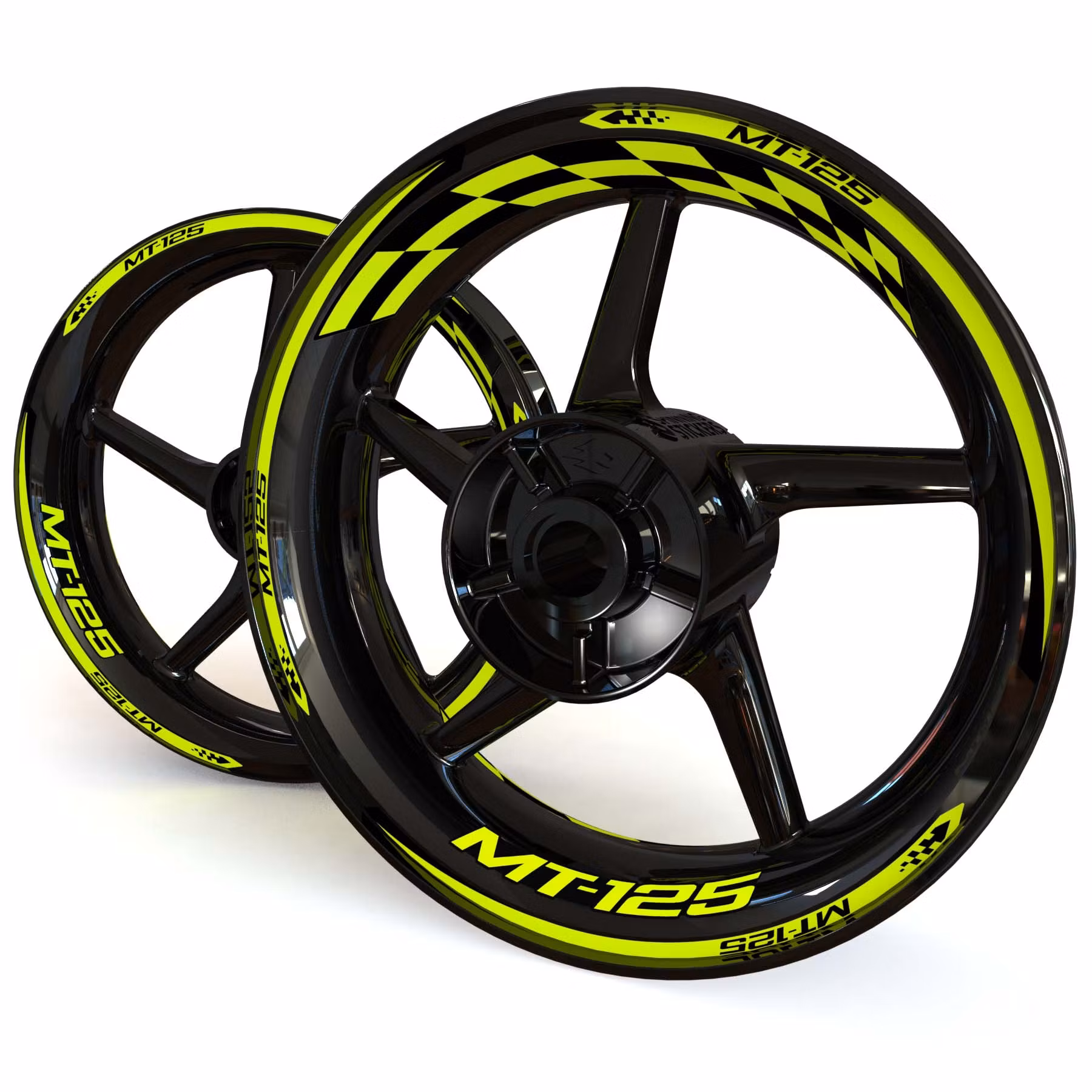 MT-125 Wheel Stickers - "Checker"
