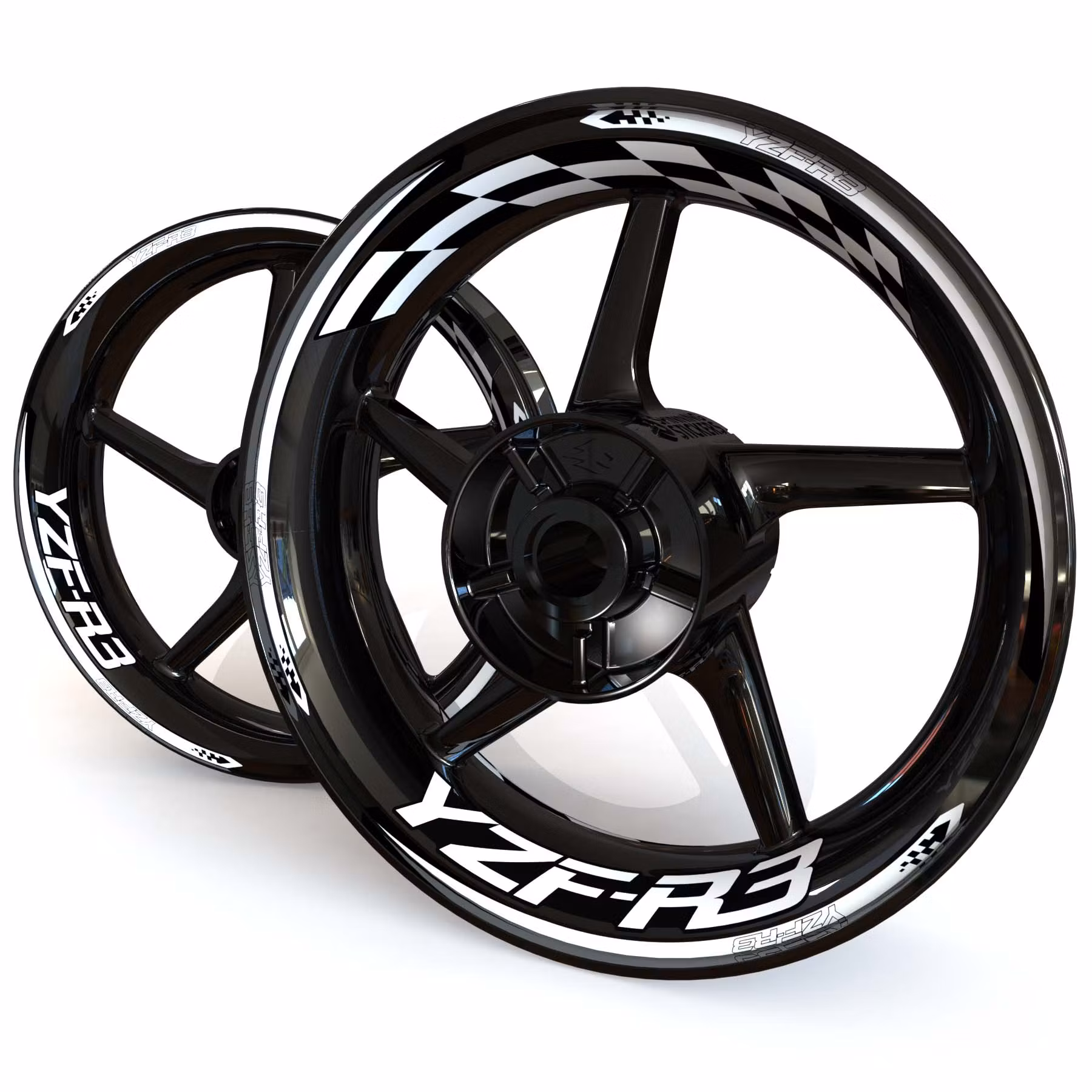YZF-R3 Wheel Stickers - "Checker"