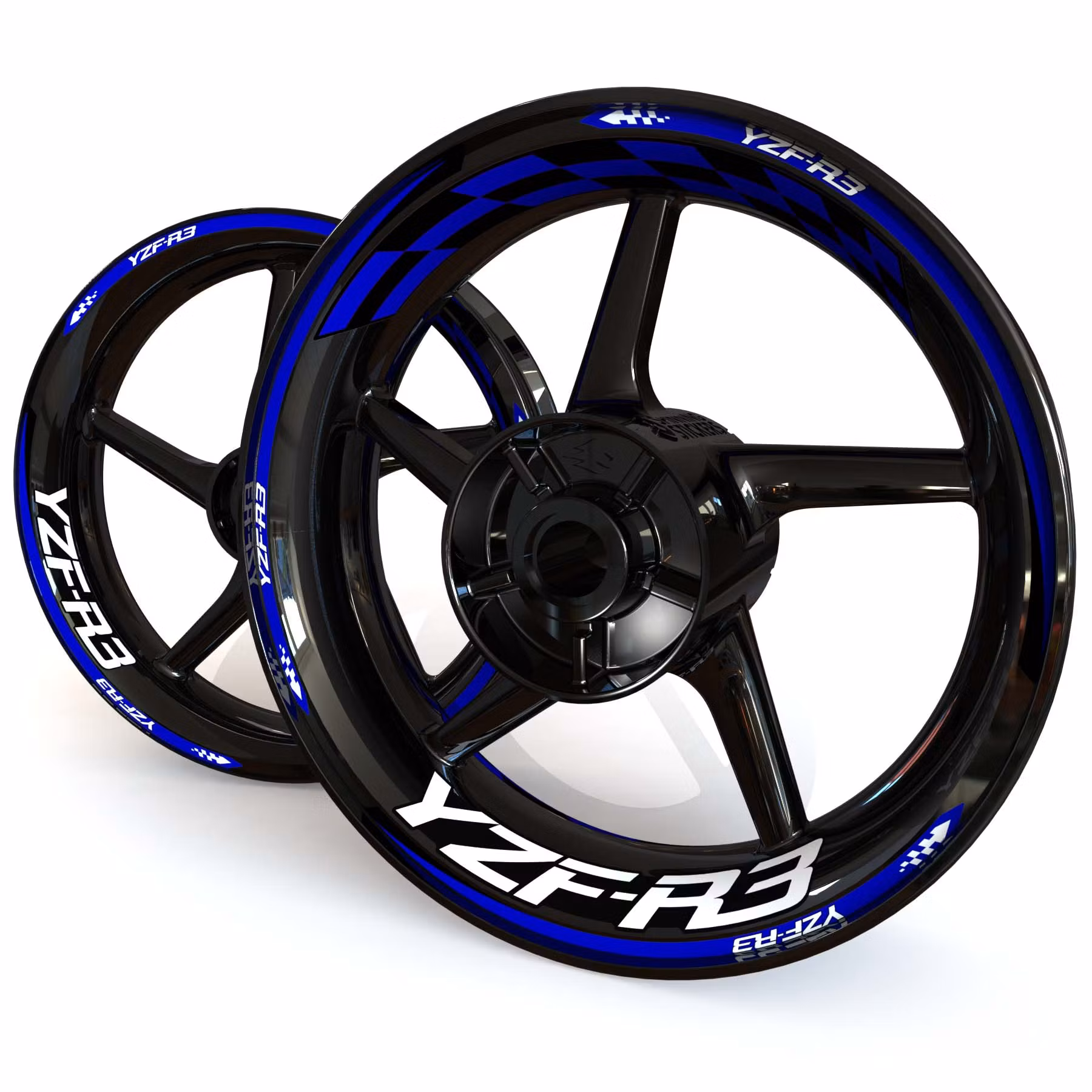 YZF-R3 Wheel Stickers - "Checker"