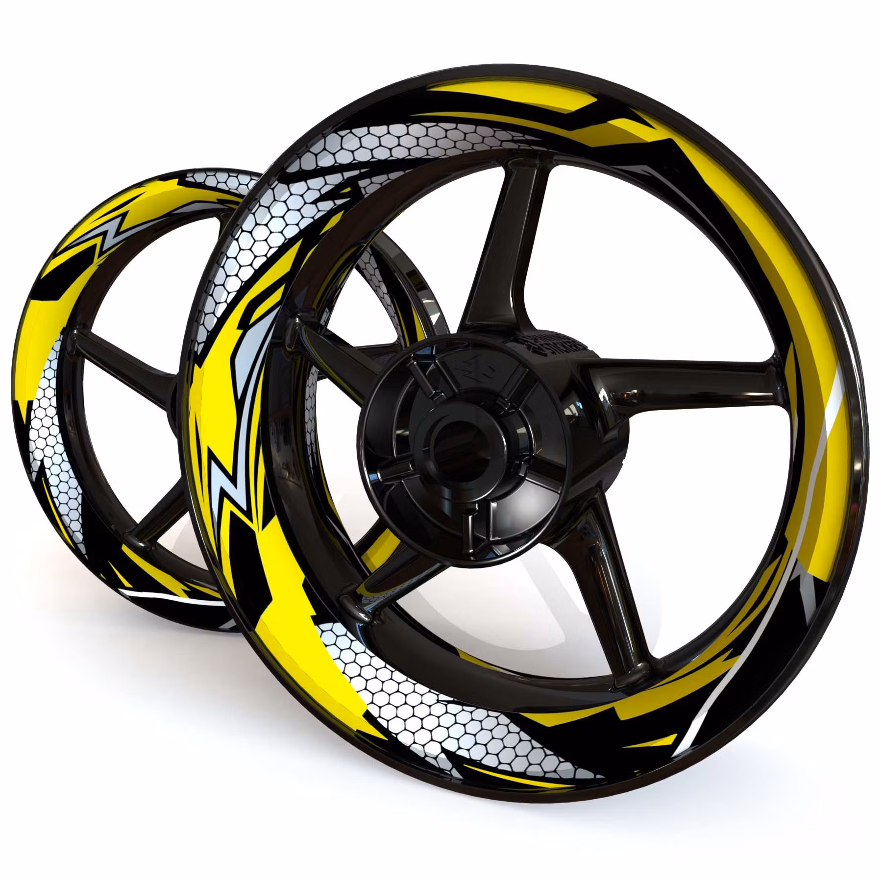 "Hexagon"  Wheel Stickers