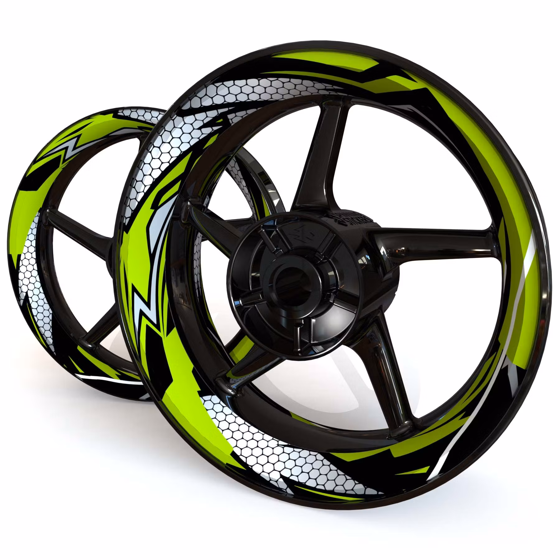 "Hexagon"  Wheel Stickers