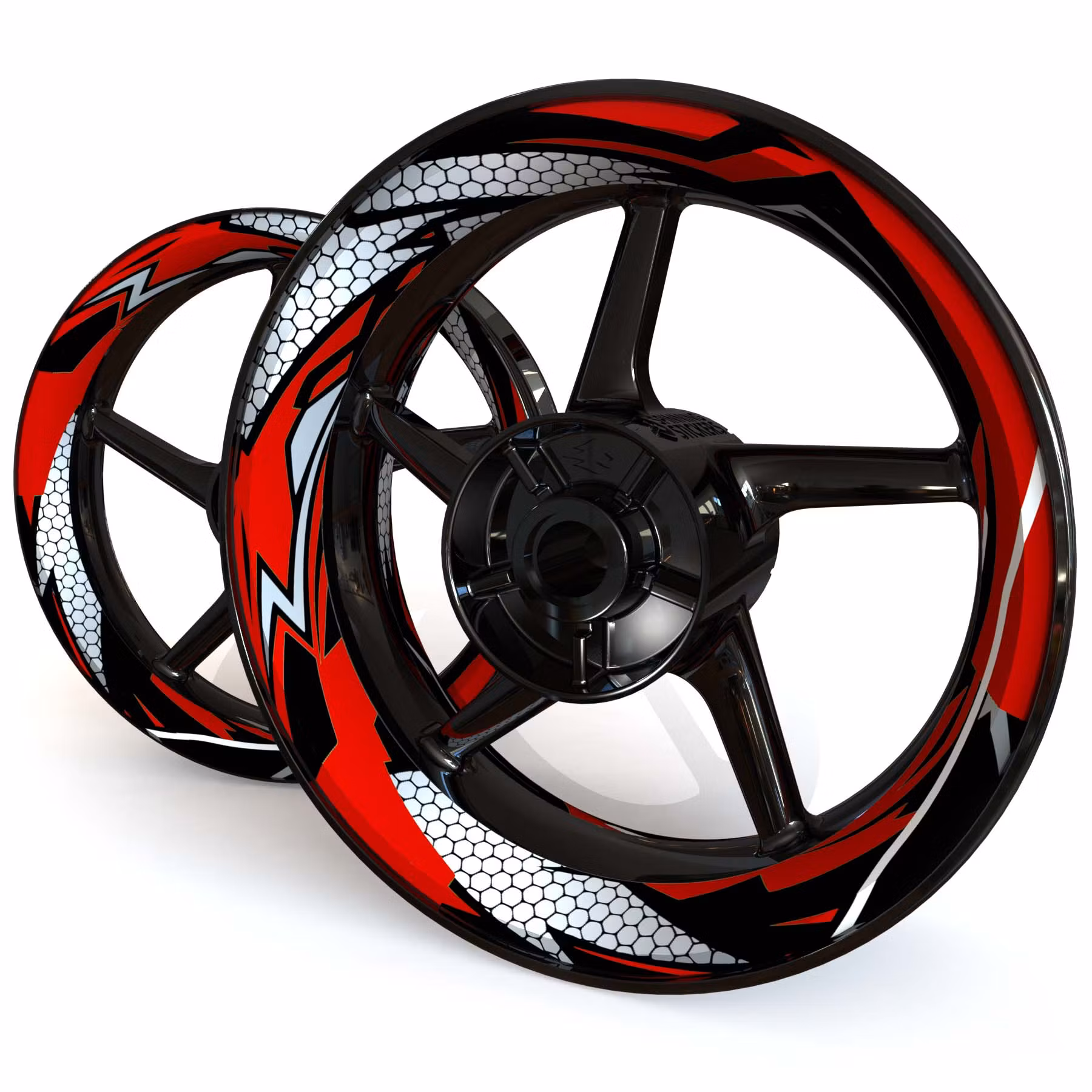 "Hexagon"  Wheel Stickers