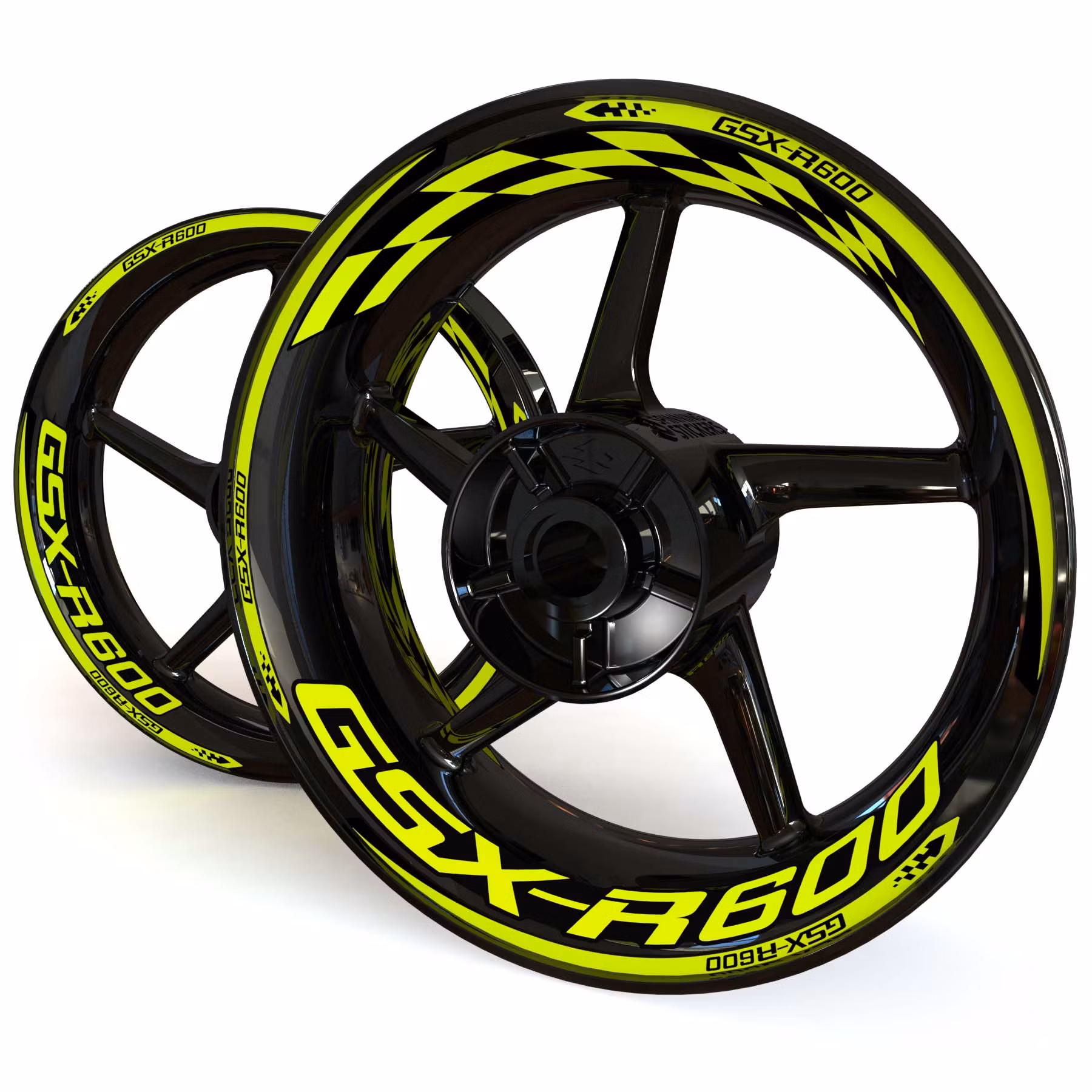 GSX-R 600 Wheel Stickers - "Checker"
