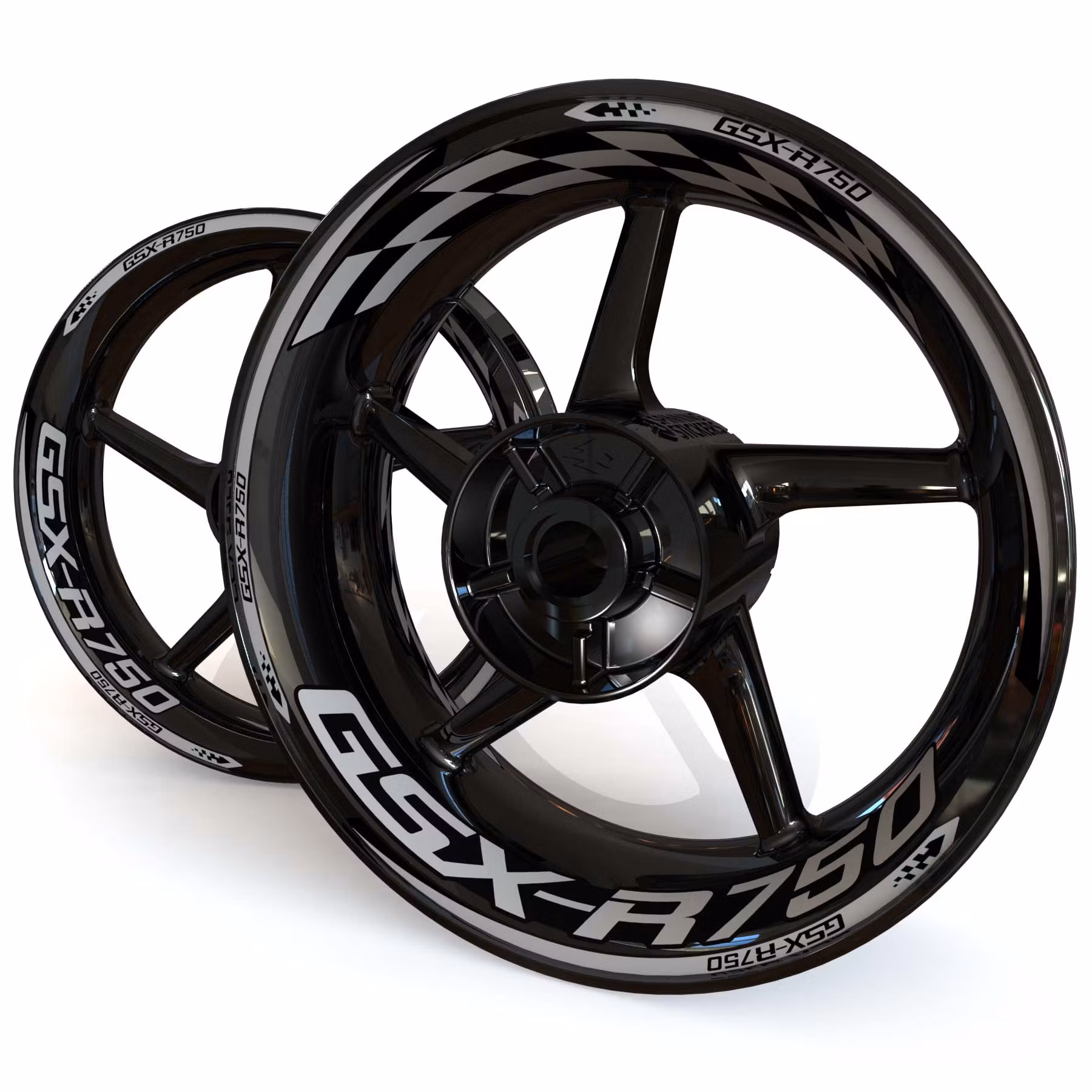 GSX-R 750 Wheel Stickers - "Checker"