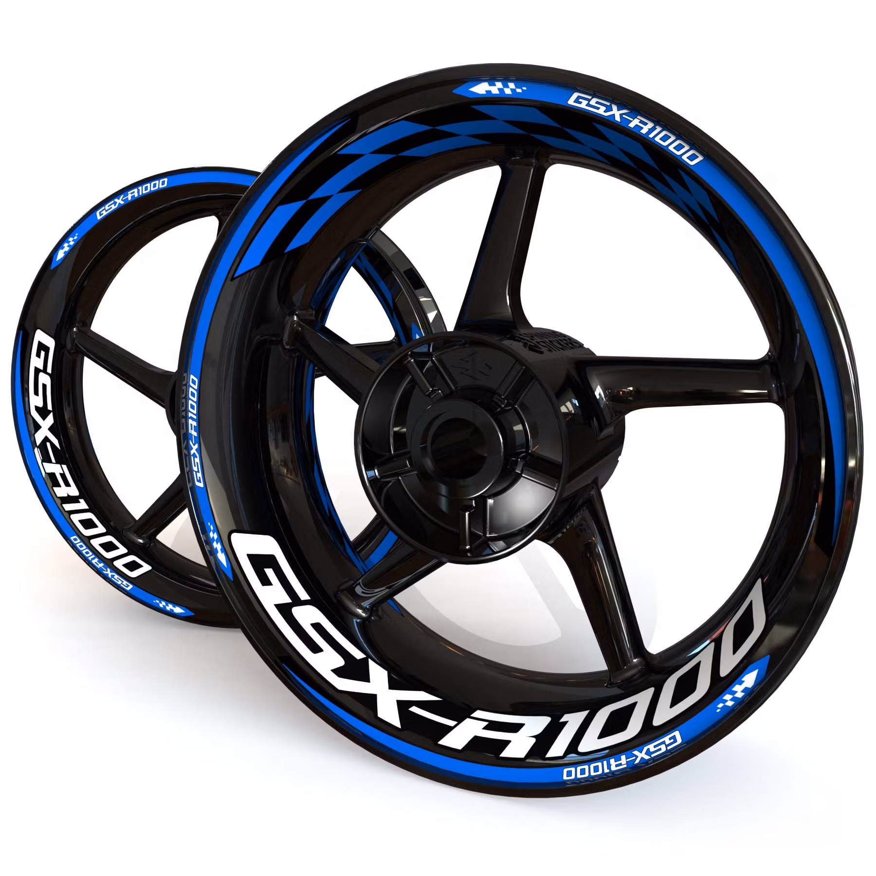 GSX-R 1000 Wheel Stickers - "Checker"