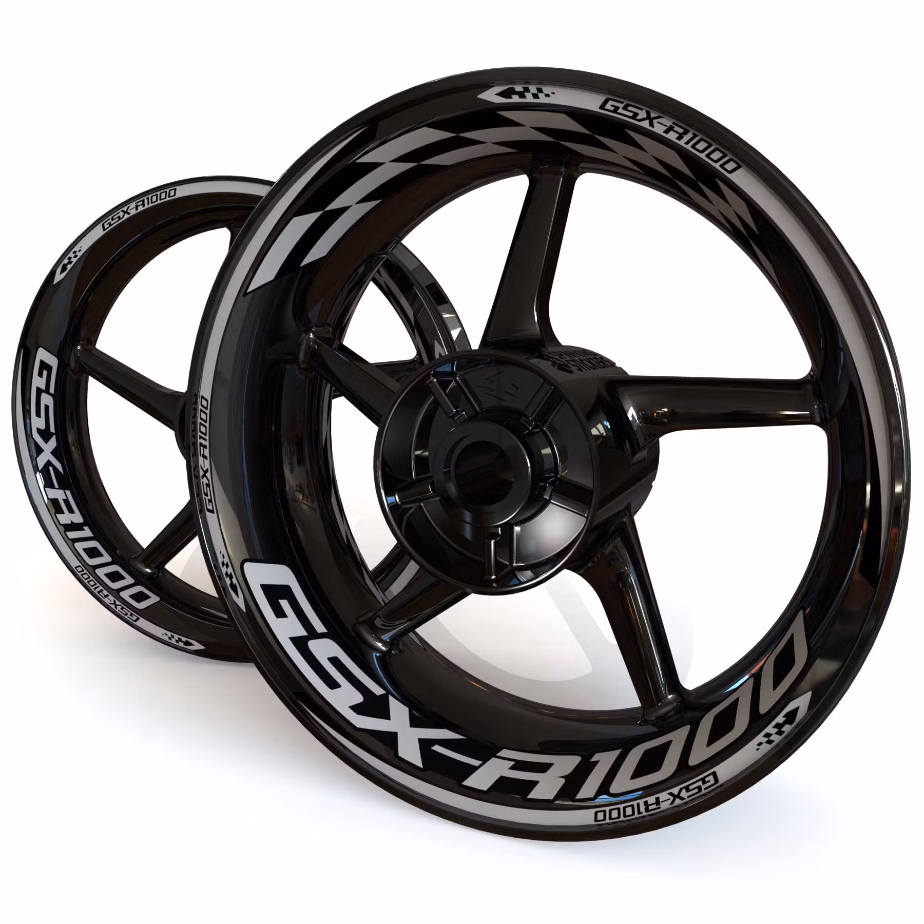 GSX-R 1000 Wheel Stickers - "Checker"