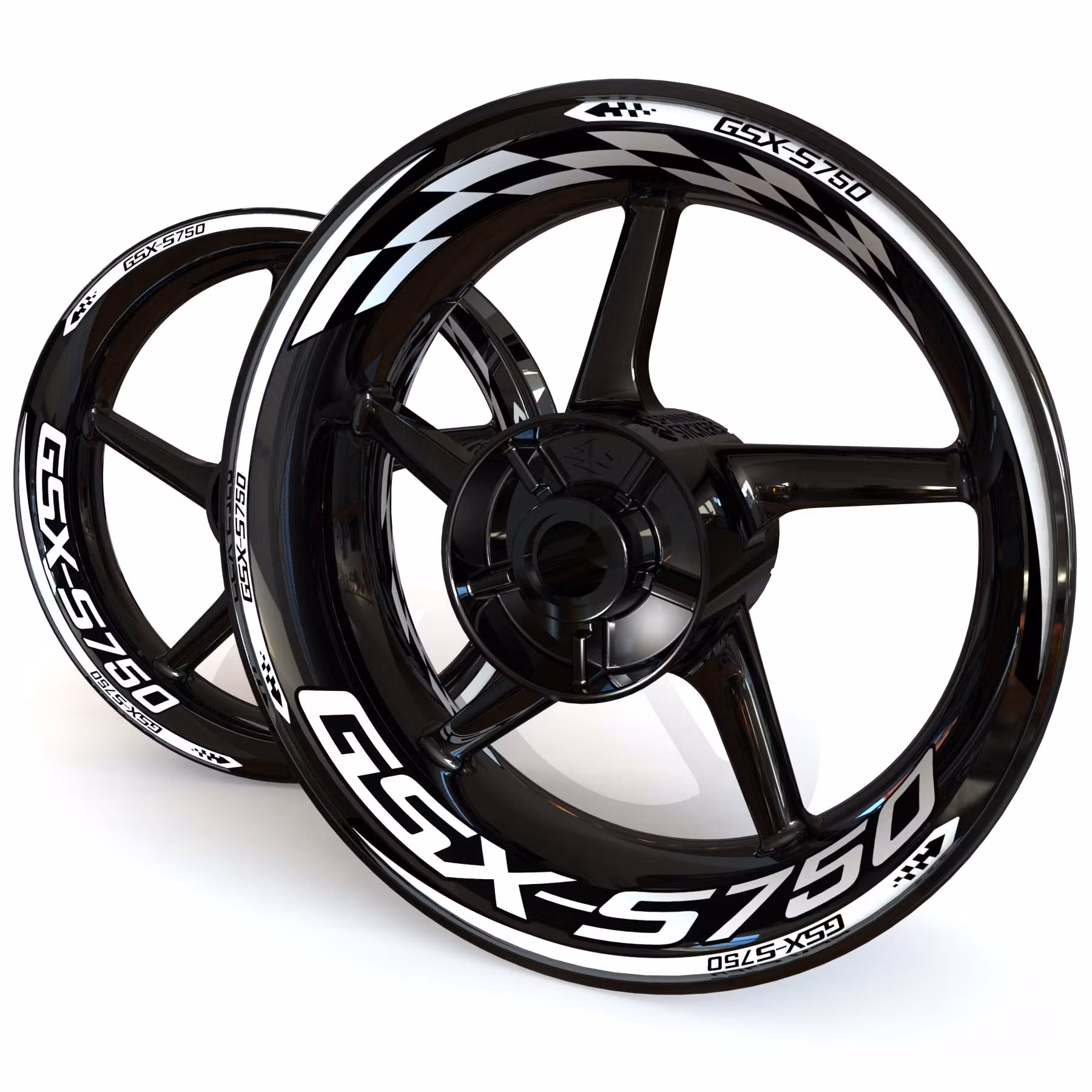 GSX-S 750 Felgenaufkleber - "Checker"