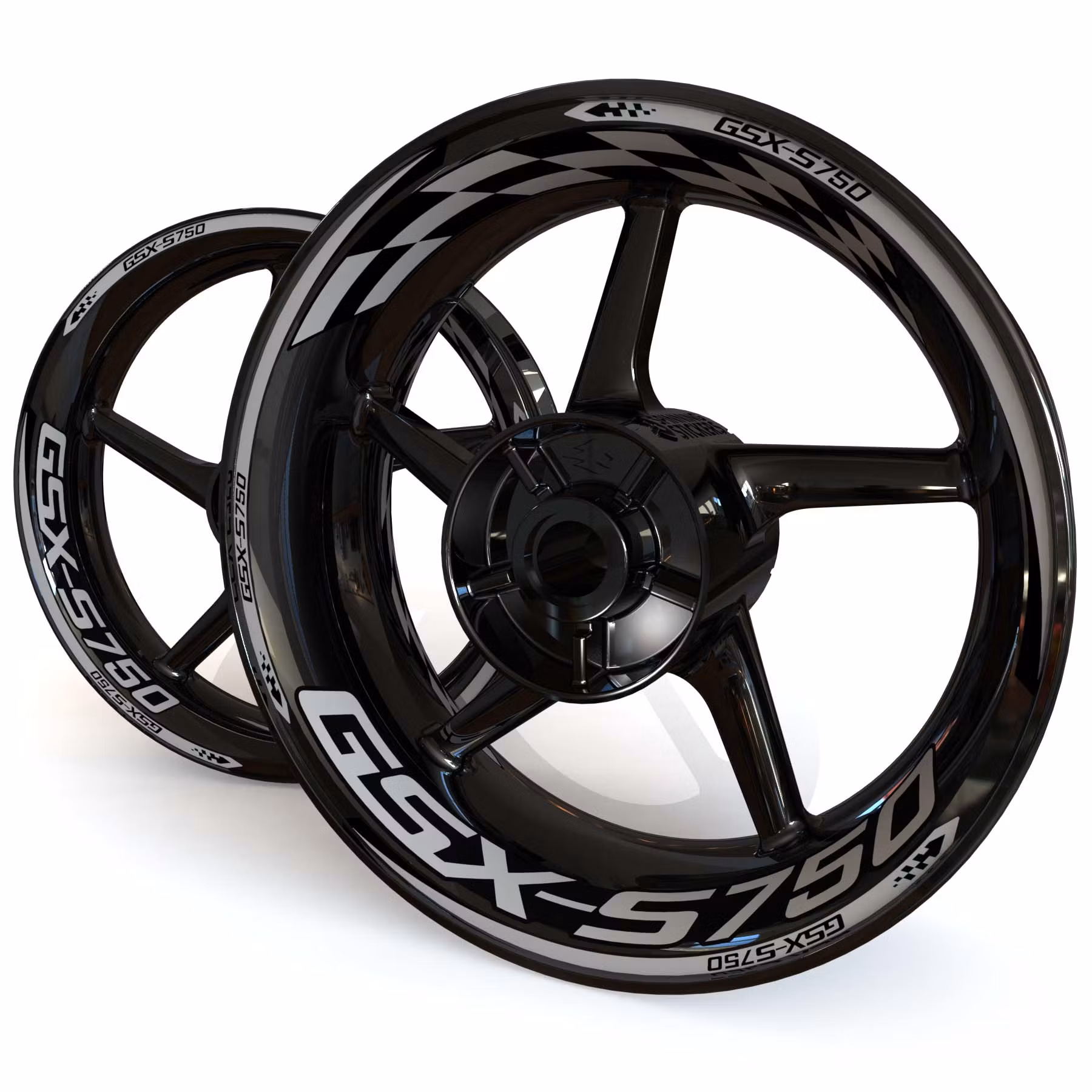 GSX-S 750 Felgenaufkleber - "Checker"