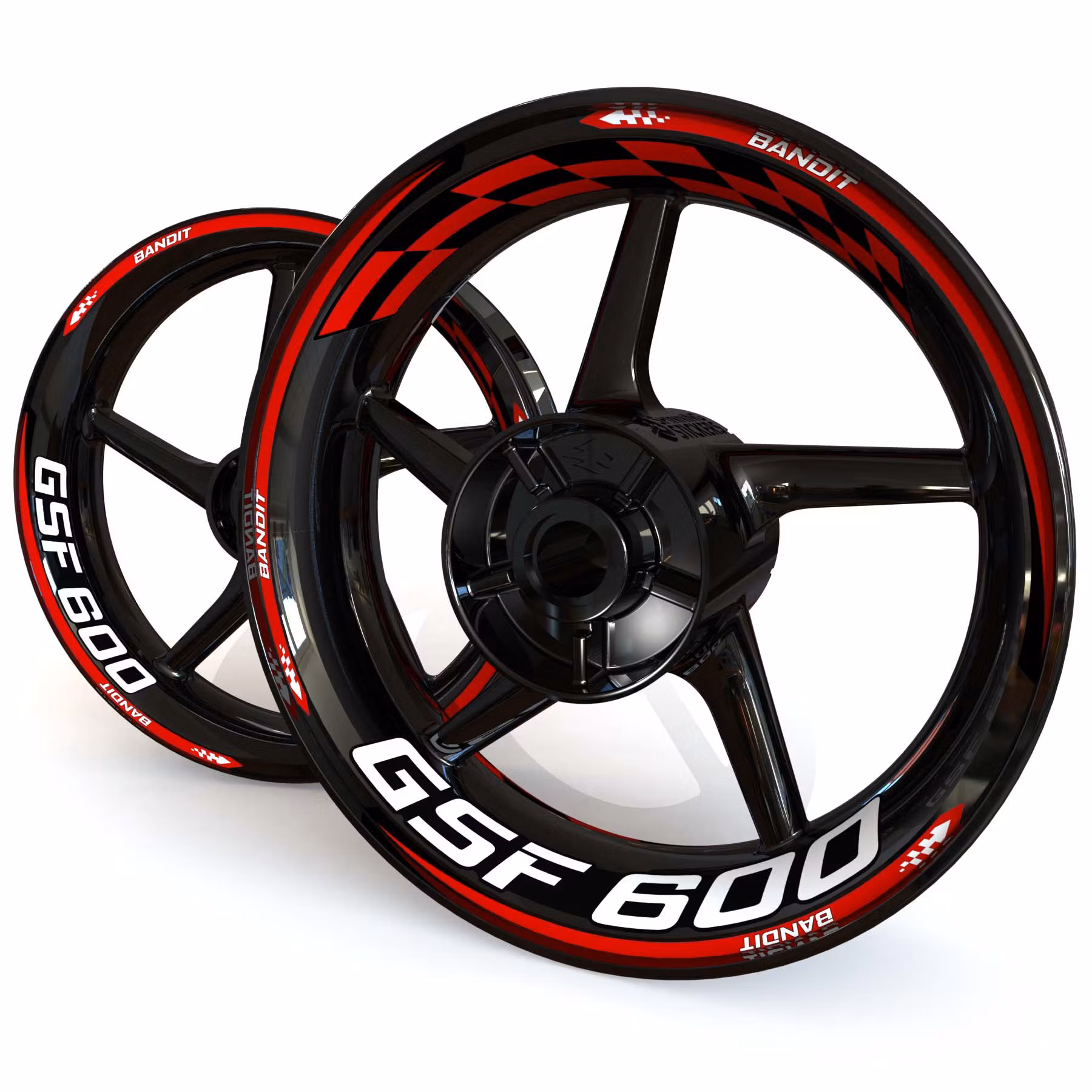 GSF600 Fälgdekaler - "Checker"