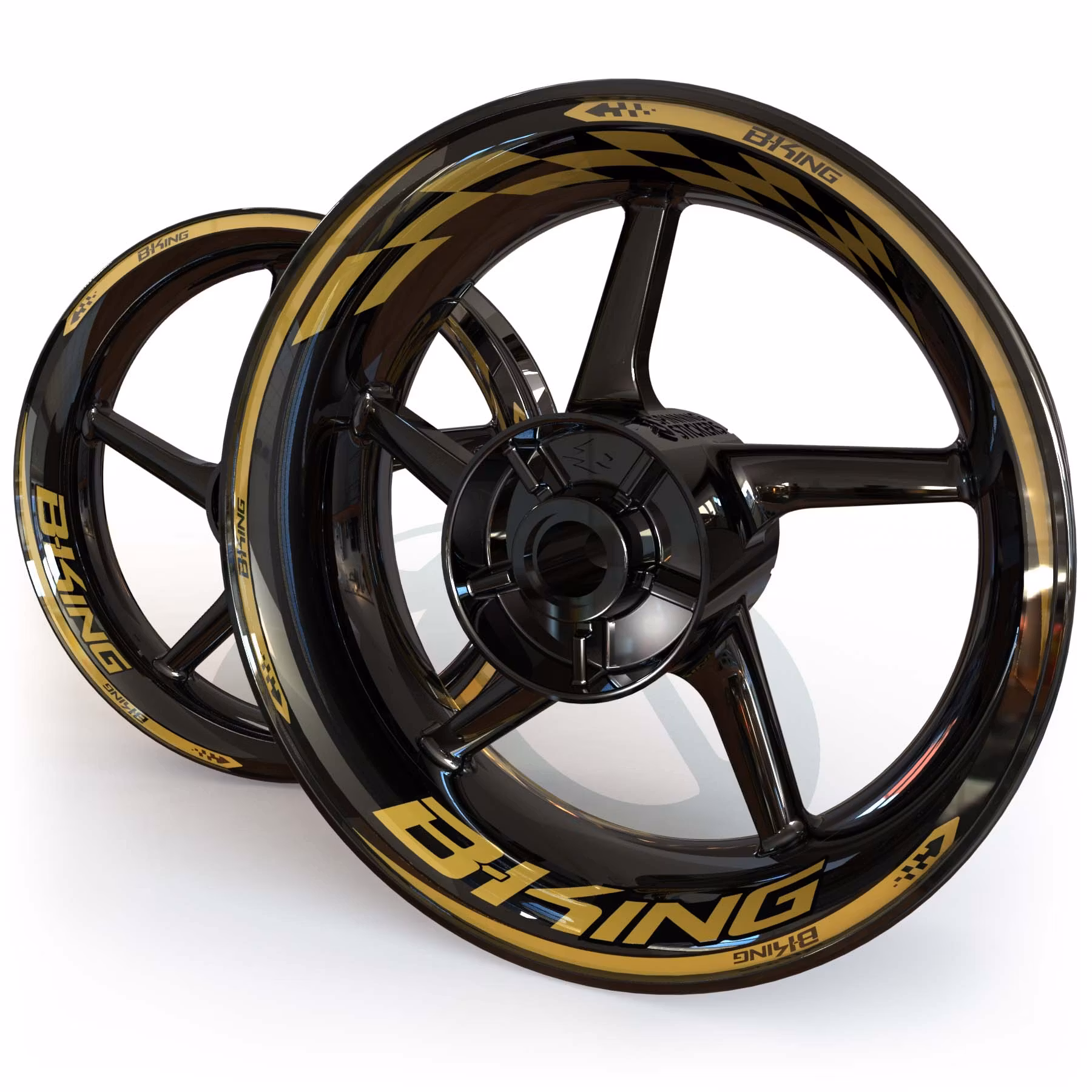 B-KING Wheel Stickers - "Checker"