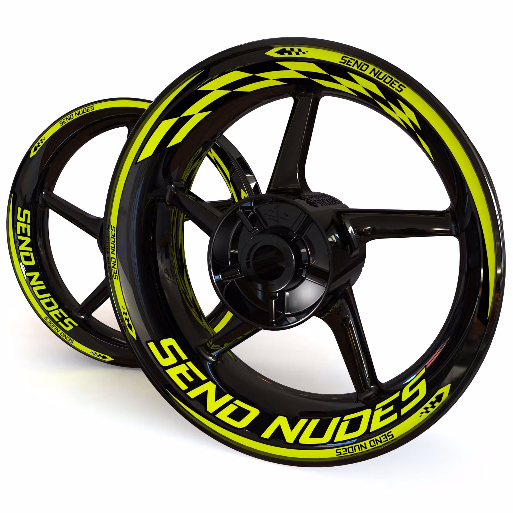 "Send Nudes" Felgenaufkleber - "Checker"
