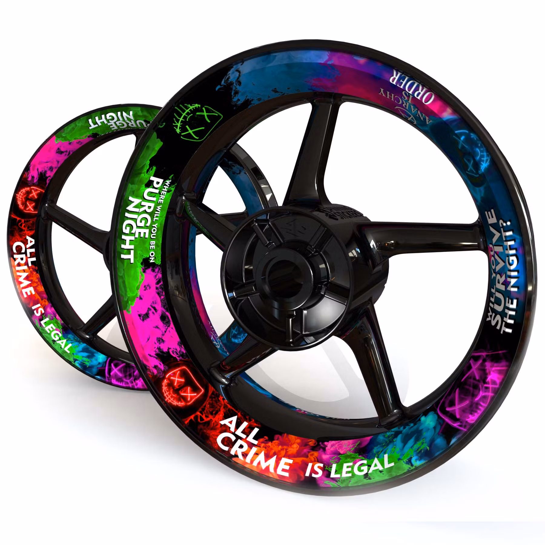 "Purge"  Wheel Stickers