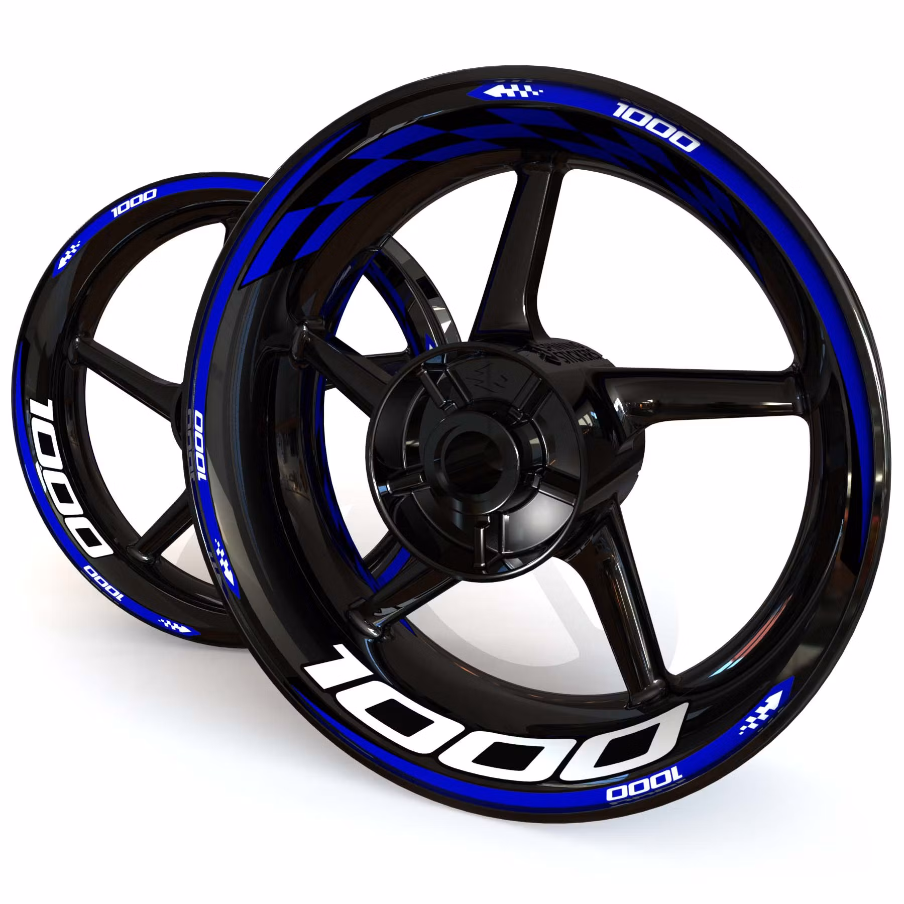 Wheel Stickers - Fits Z1000 - "Checker"