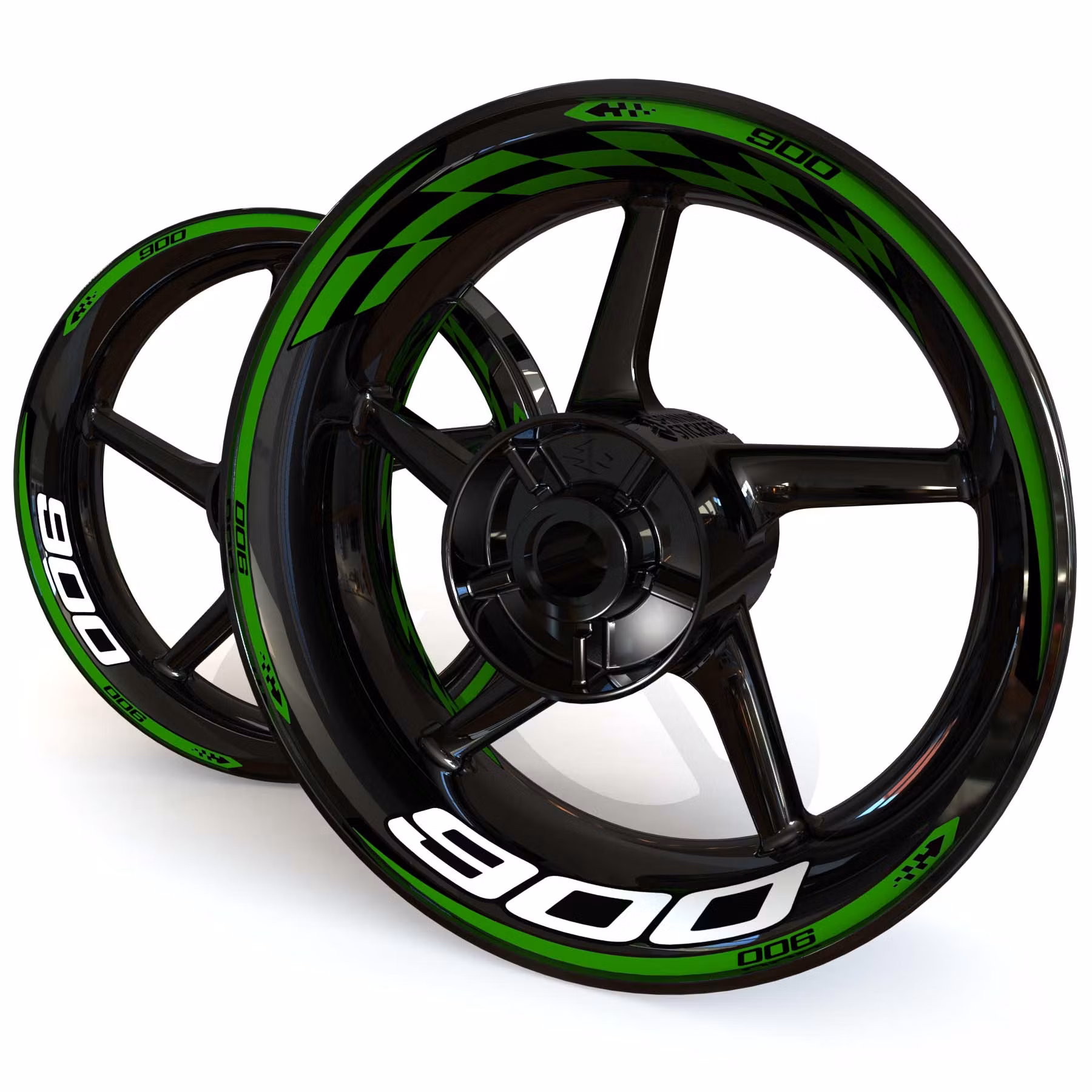 Stickers de jantes - Pour Z900 - "Checker"