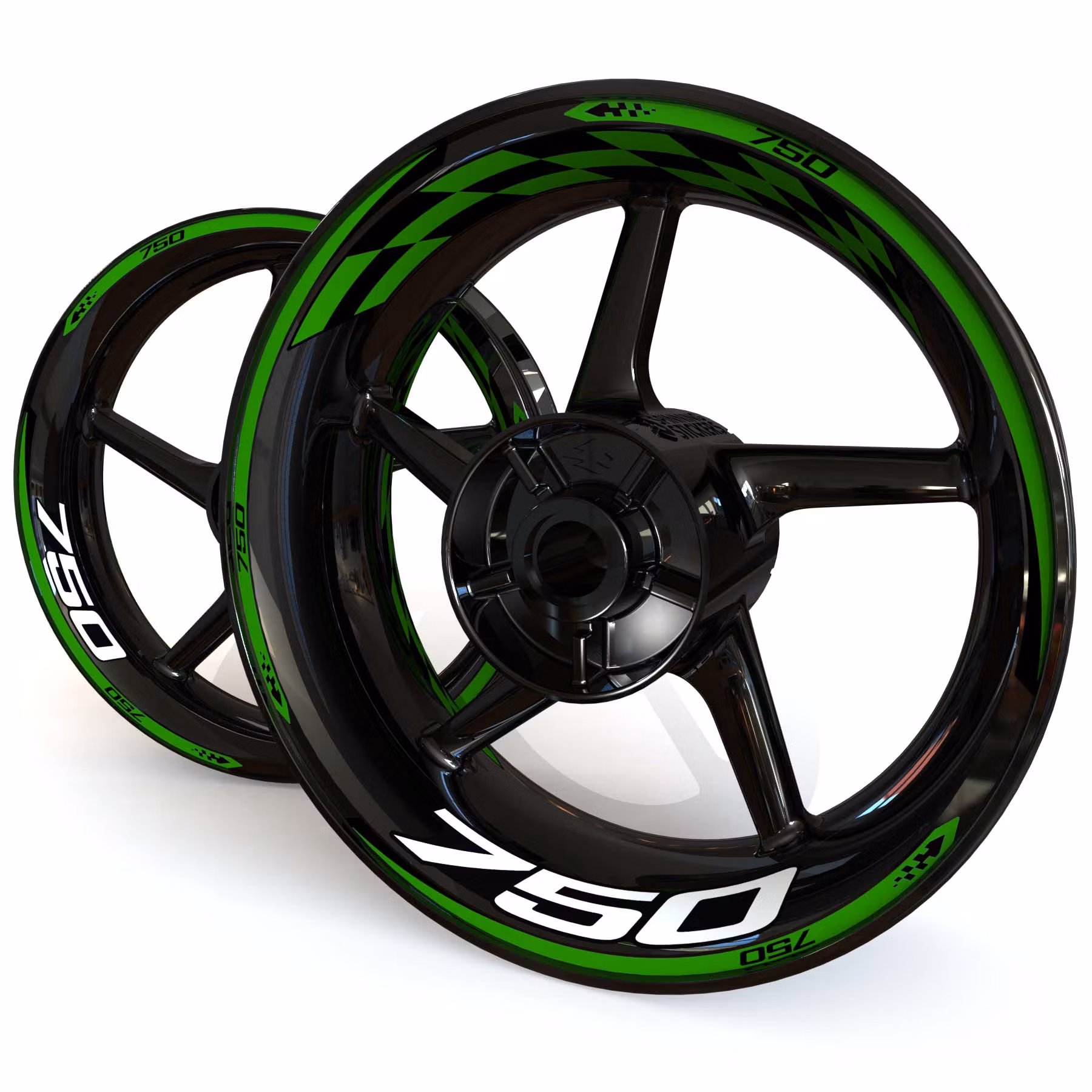 Adhesivos para llantas - Para Z750 - "Checker"
