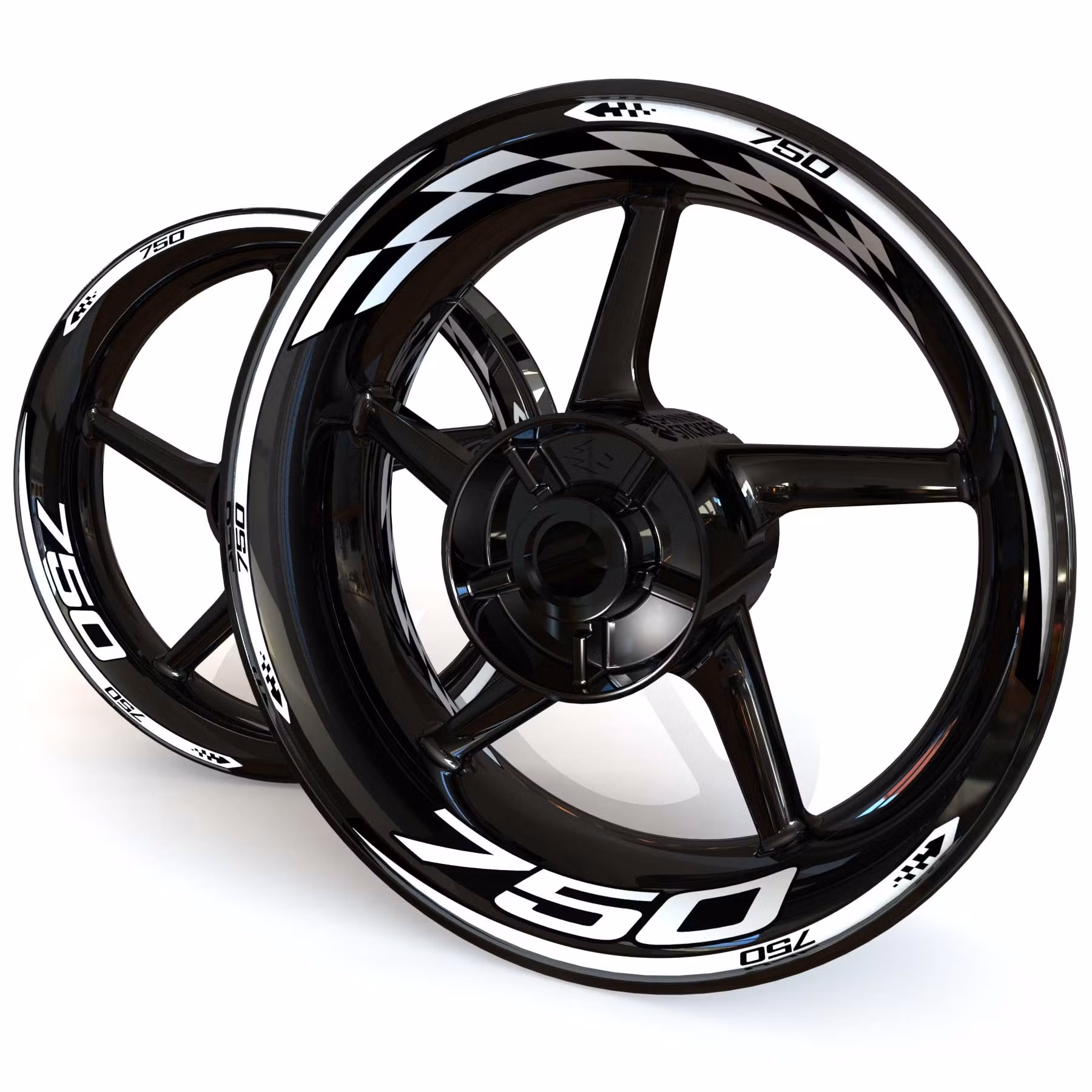 Adhesivos para llantas - Para Z750 - "Checker"