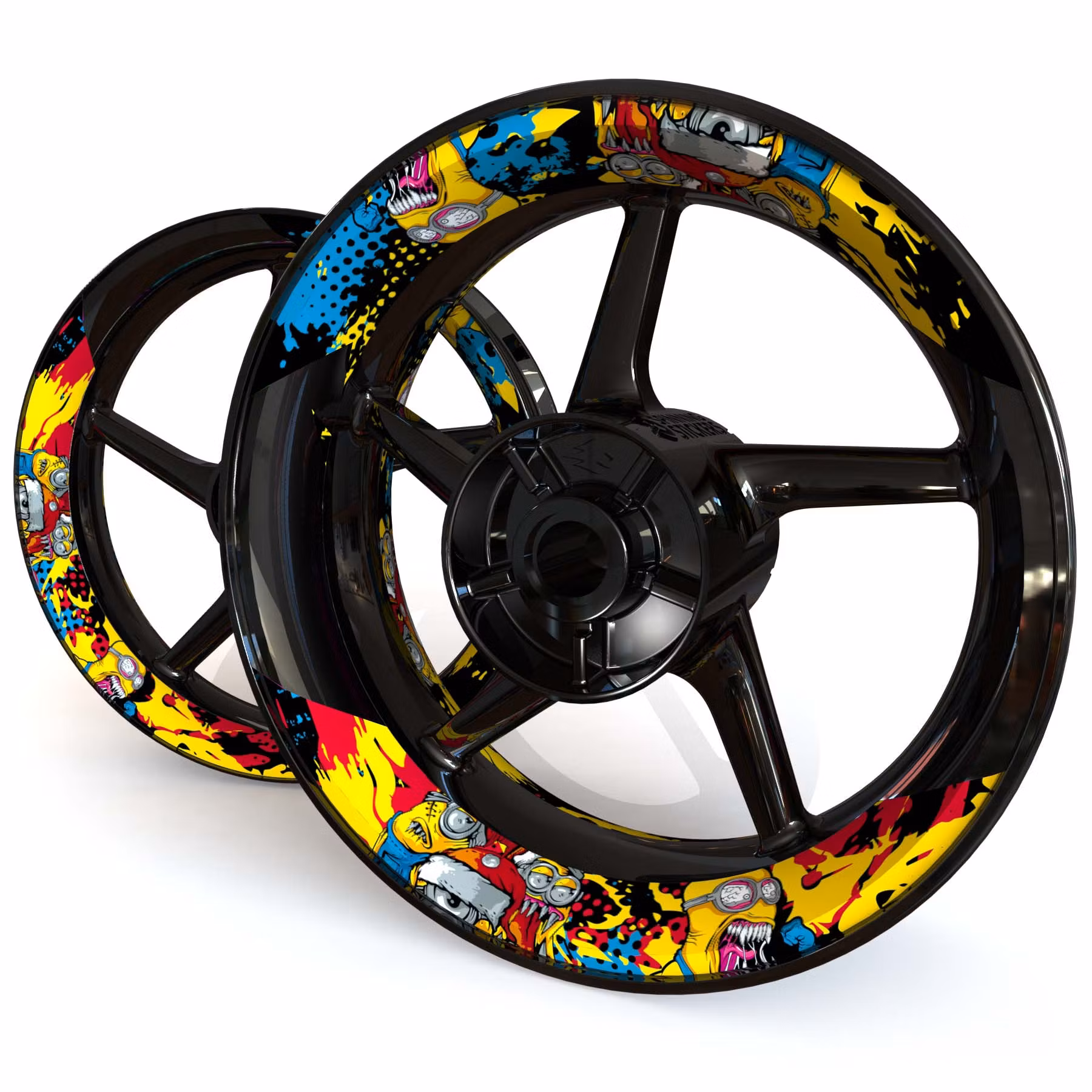 "Frantic" Wheel Stickers - Two Piece