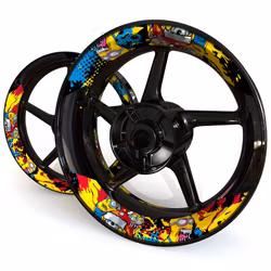 "Frantic" Wheel Stickers - Two Piece