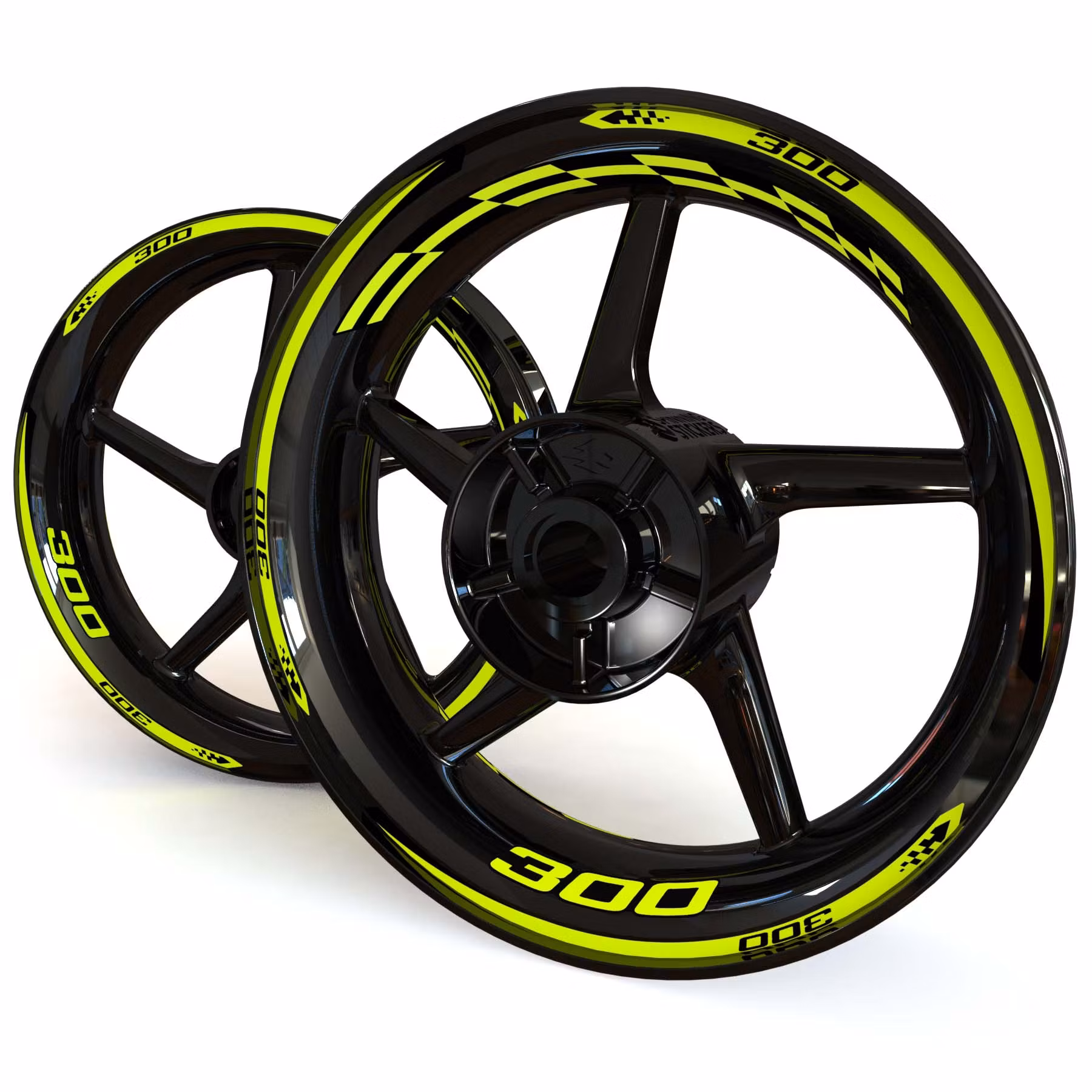 Wheel Stickers - Fits Z300 - "Checker"