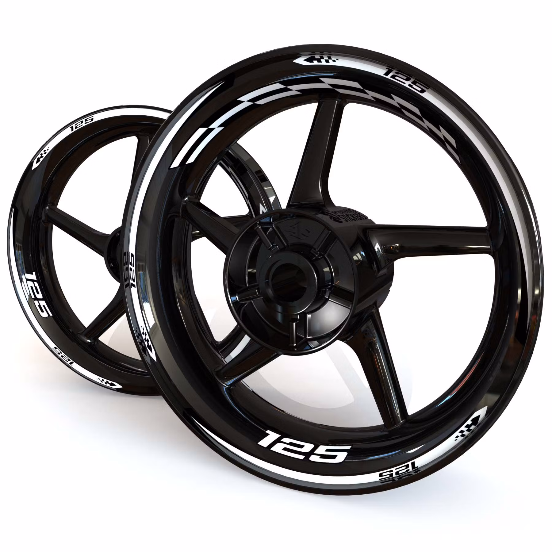 Wheel Stickers - Fits Z125 - "Checker"