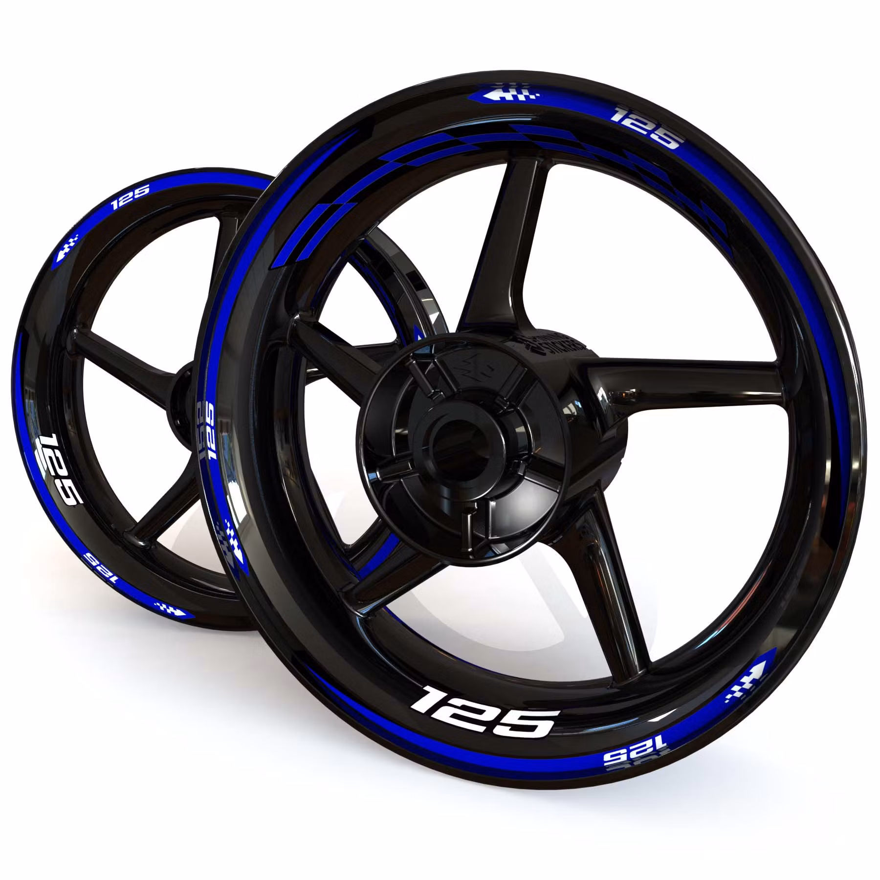 Wheel Stickers - Fits Z125 - "Checker"