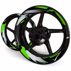 "Hexagon" Felgenaufkleber - zweiteilig