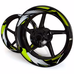 "Hexagon" Felgenaufkleber - zweiteilig