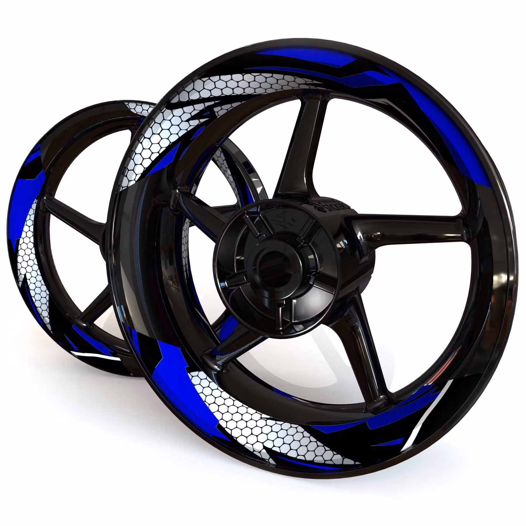 "Hexagon" Stickers de jantes - deux pièces