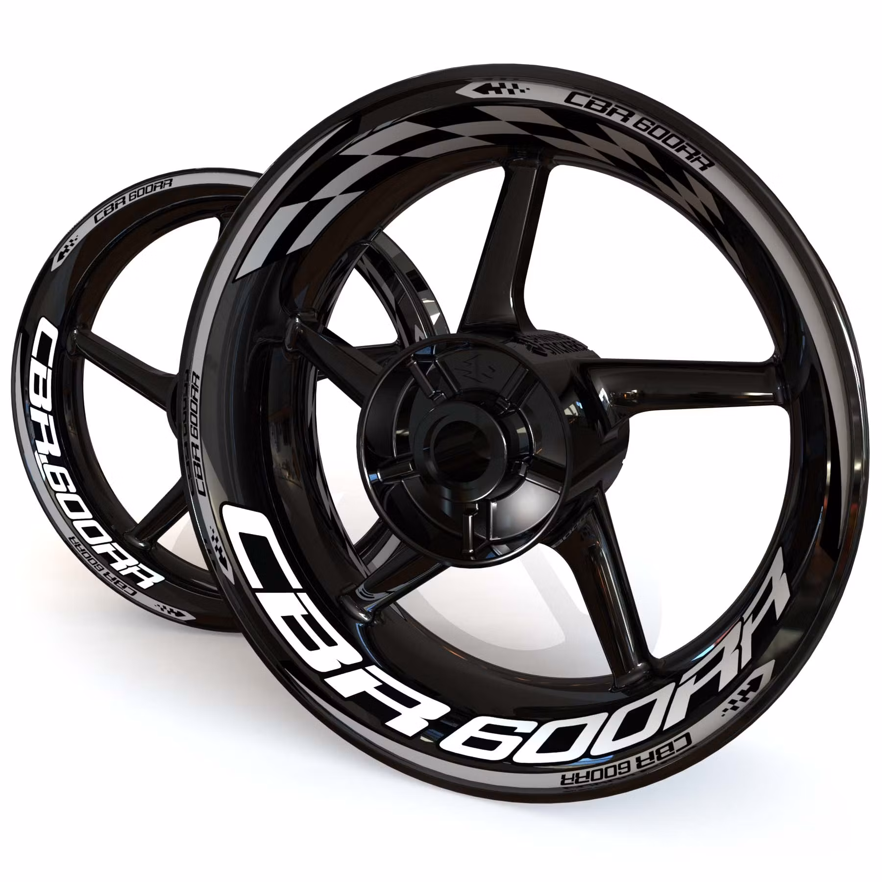 CBR600RR Wheel Stickers - "Checker"