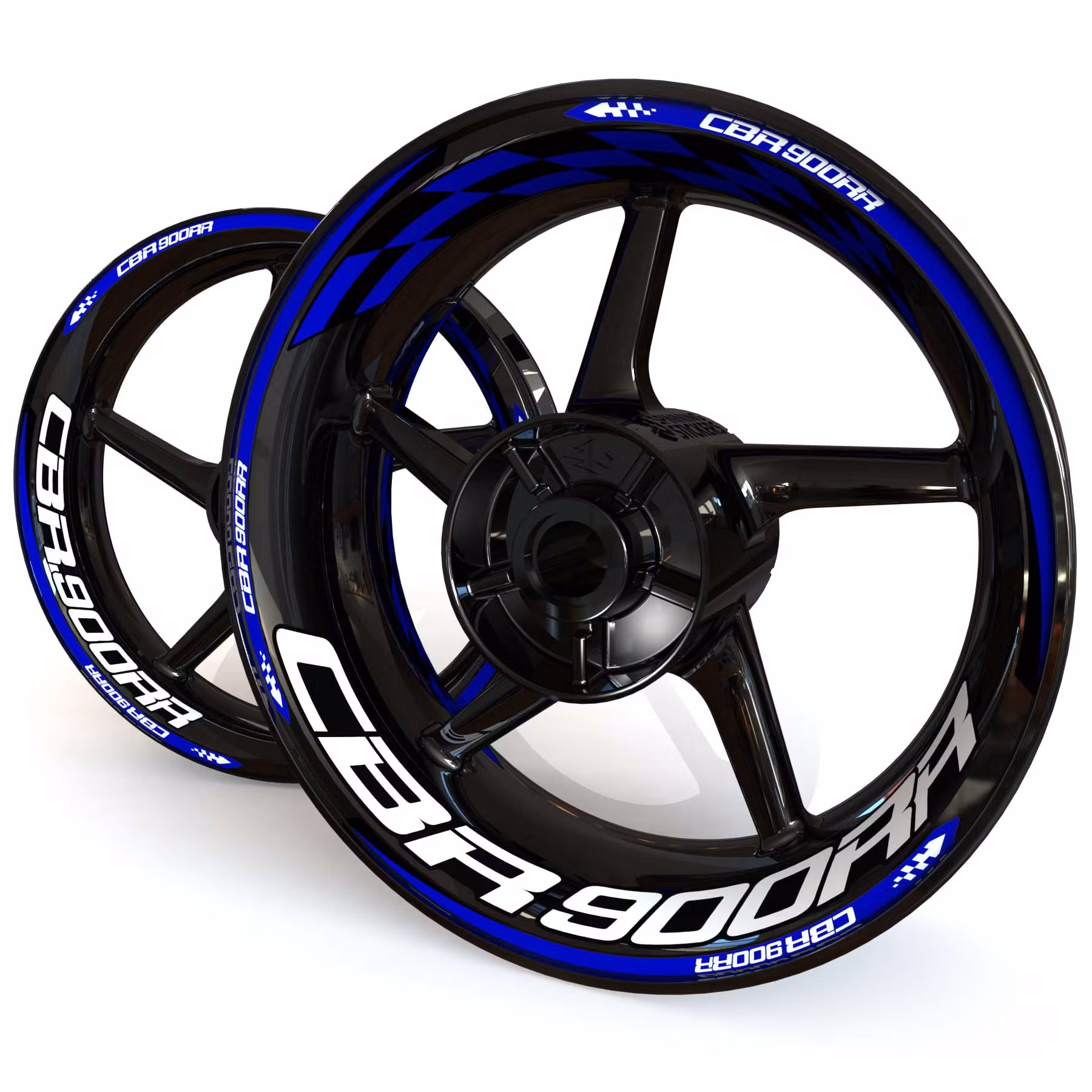 CBR900RR Wheel Stickers - "Checker"