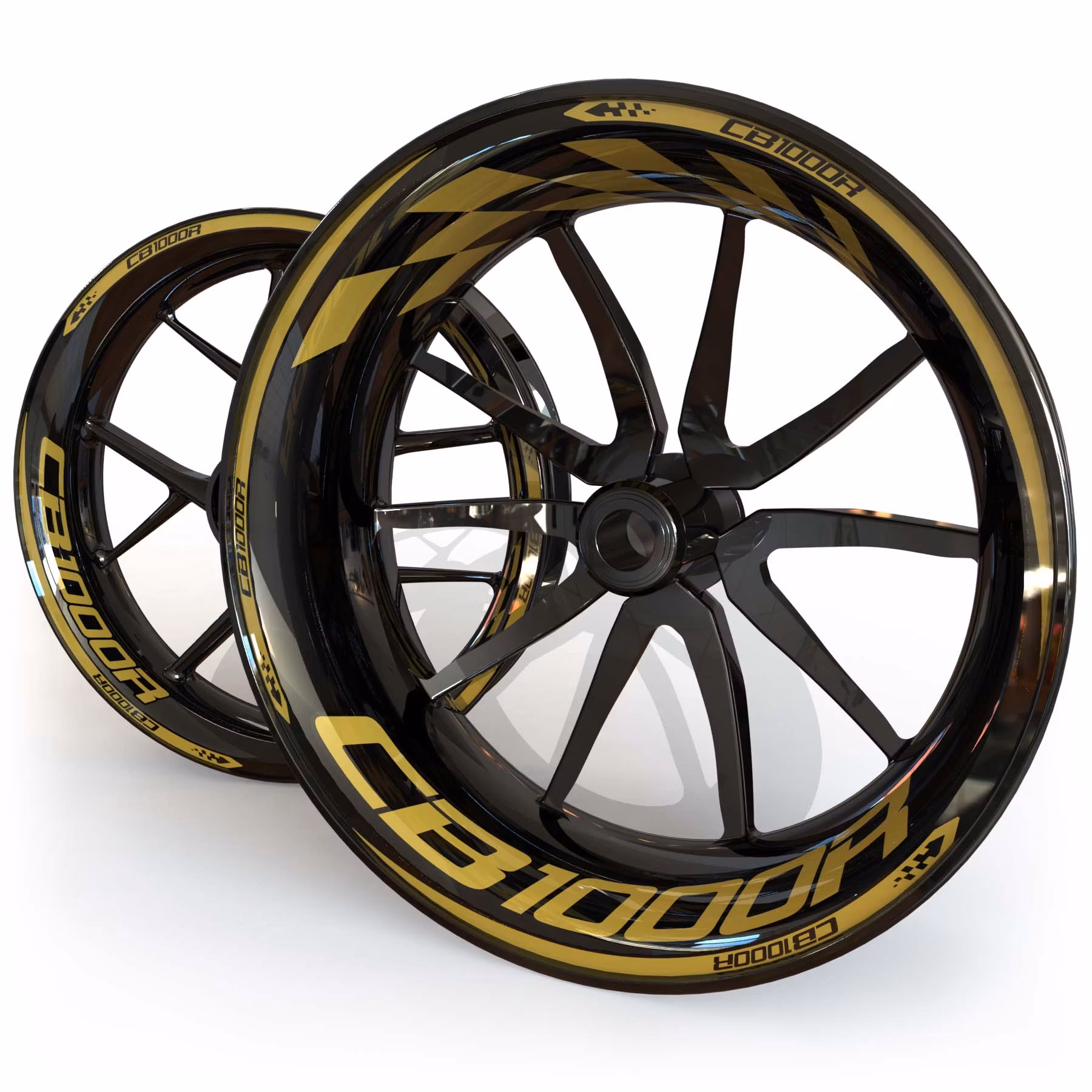 CB1000R Wheel Stickers - "Checker"