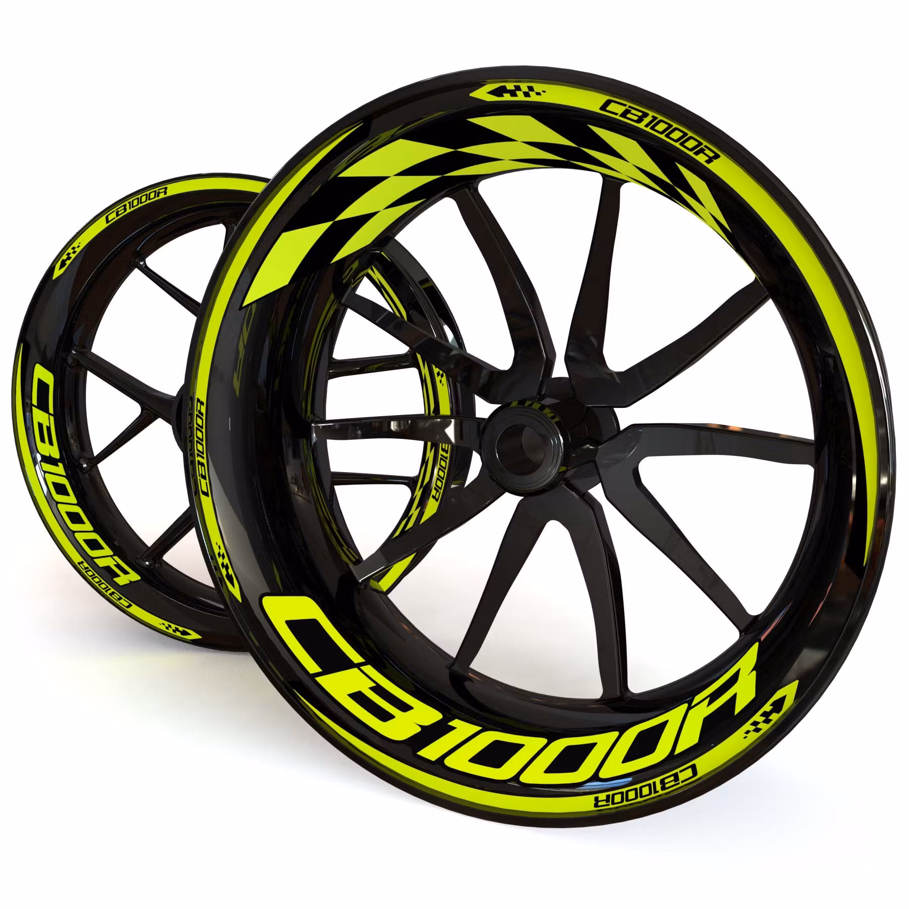 CB1000R Wheel Stickers - "Checker"