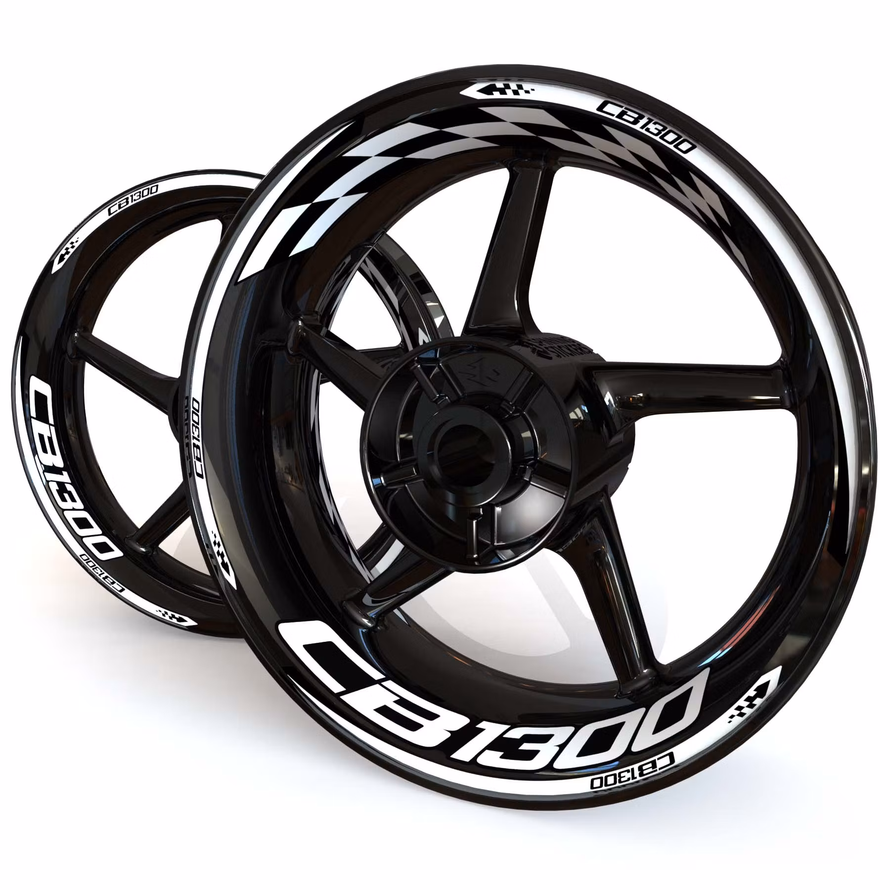 CB1300 Wheel Stickers - "Checker"
