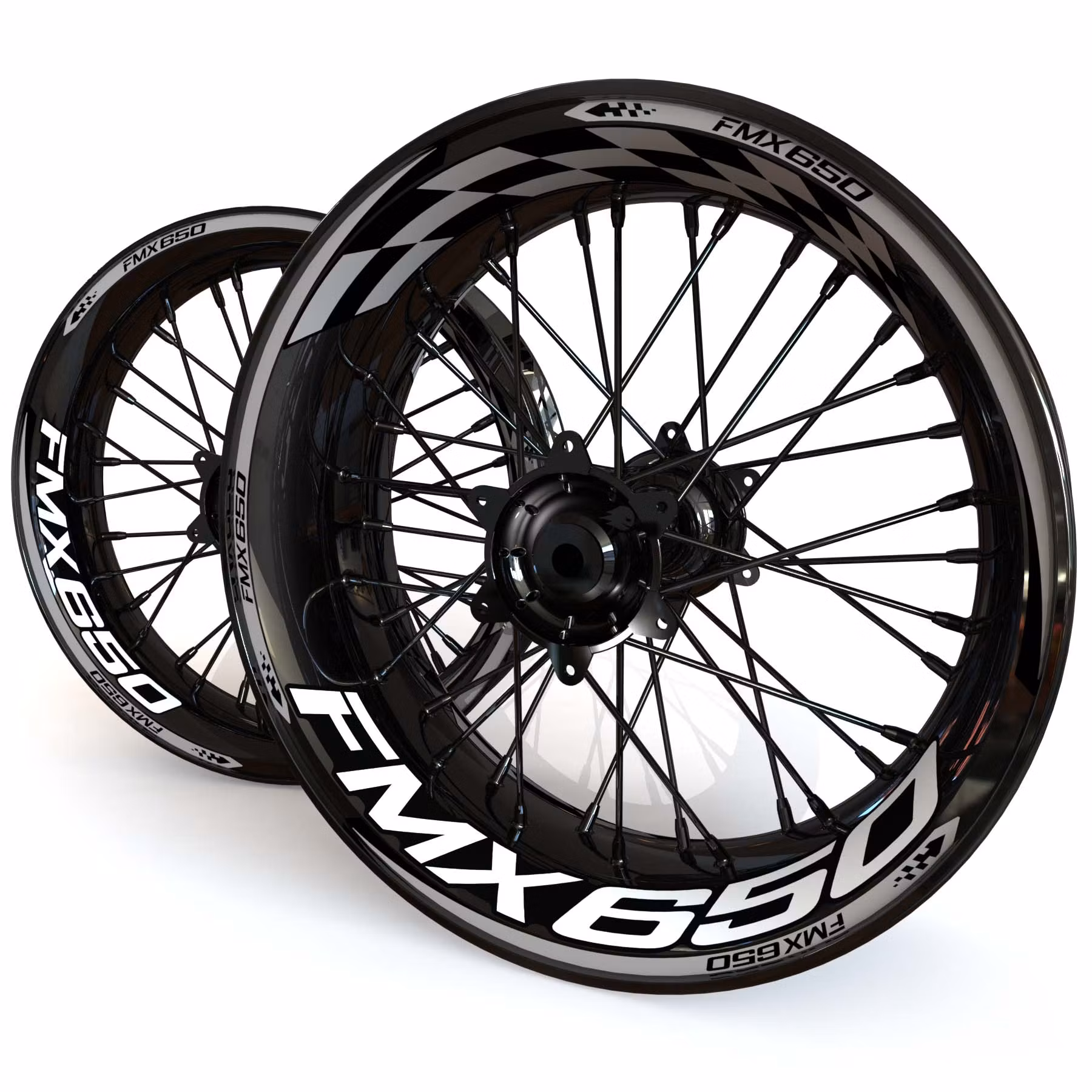 FMX650 Adesivi per cerchioni - "Checker"