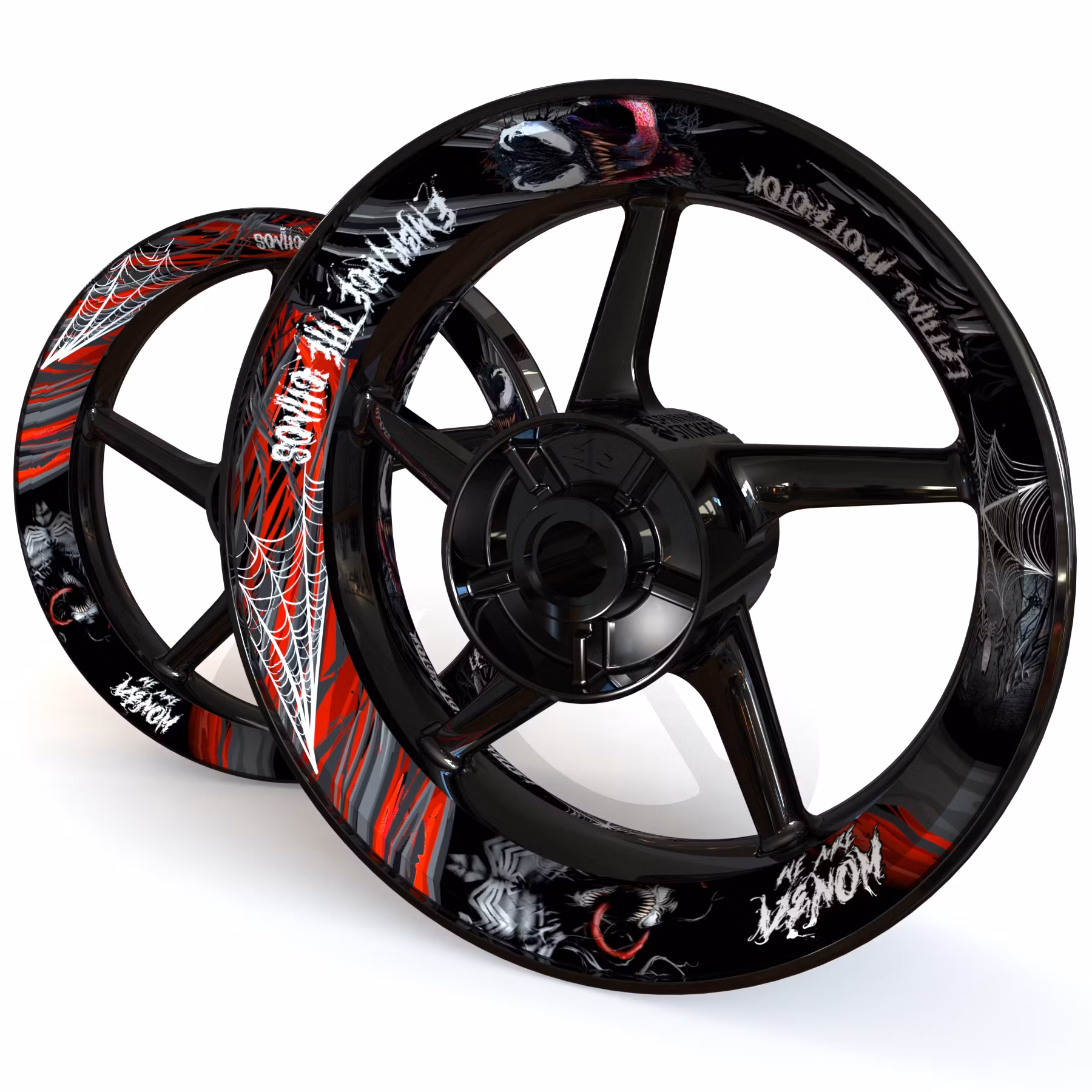 "Venom" Wheel Stickers