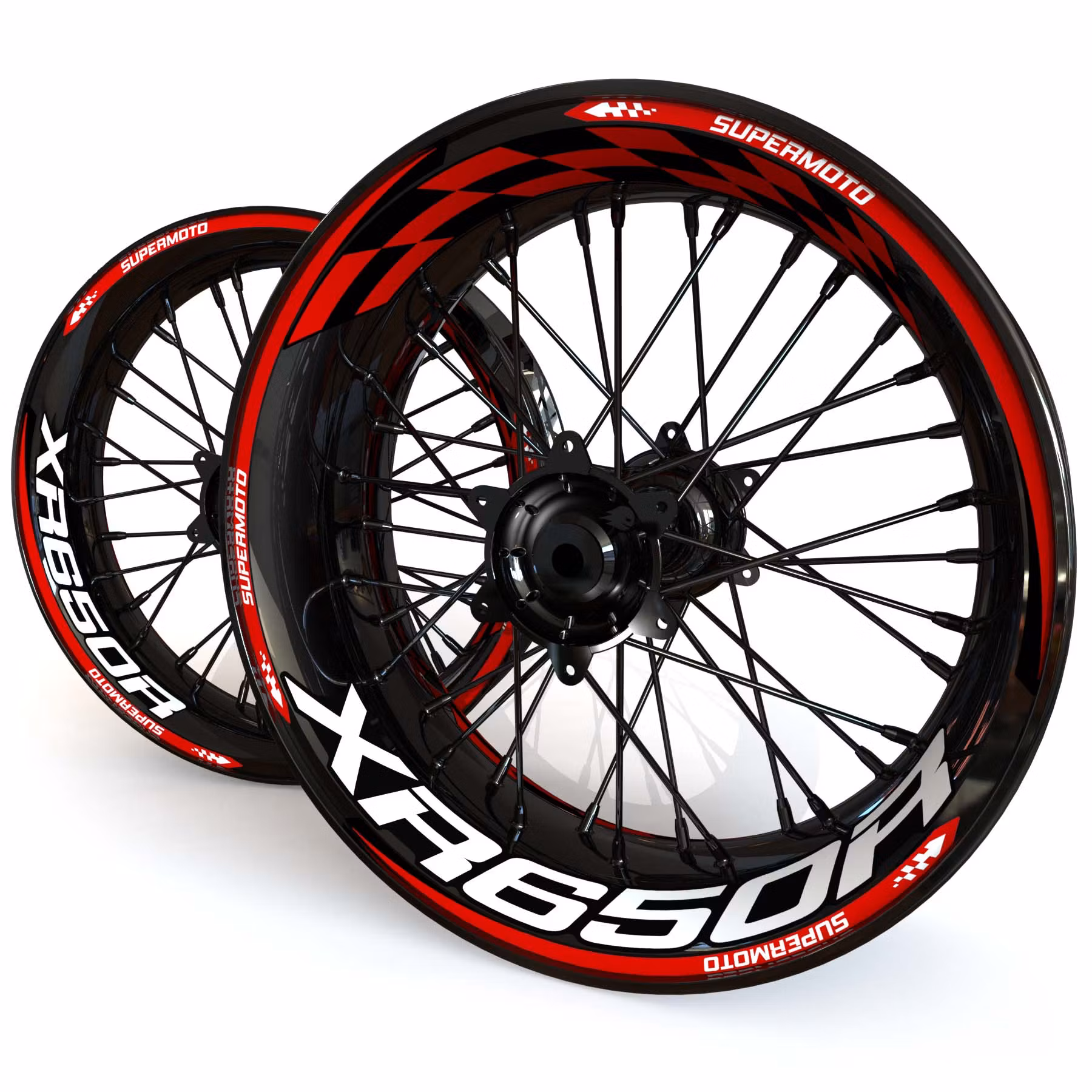 XR650R Wheel Stickers - "Checker"